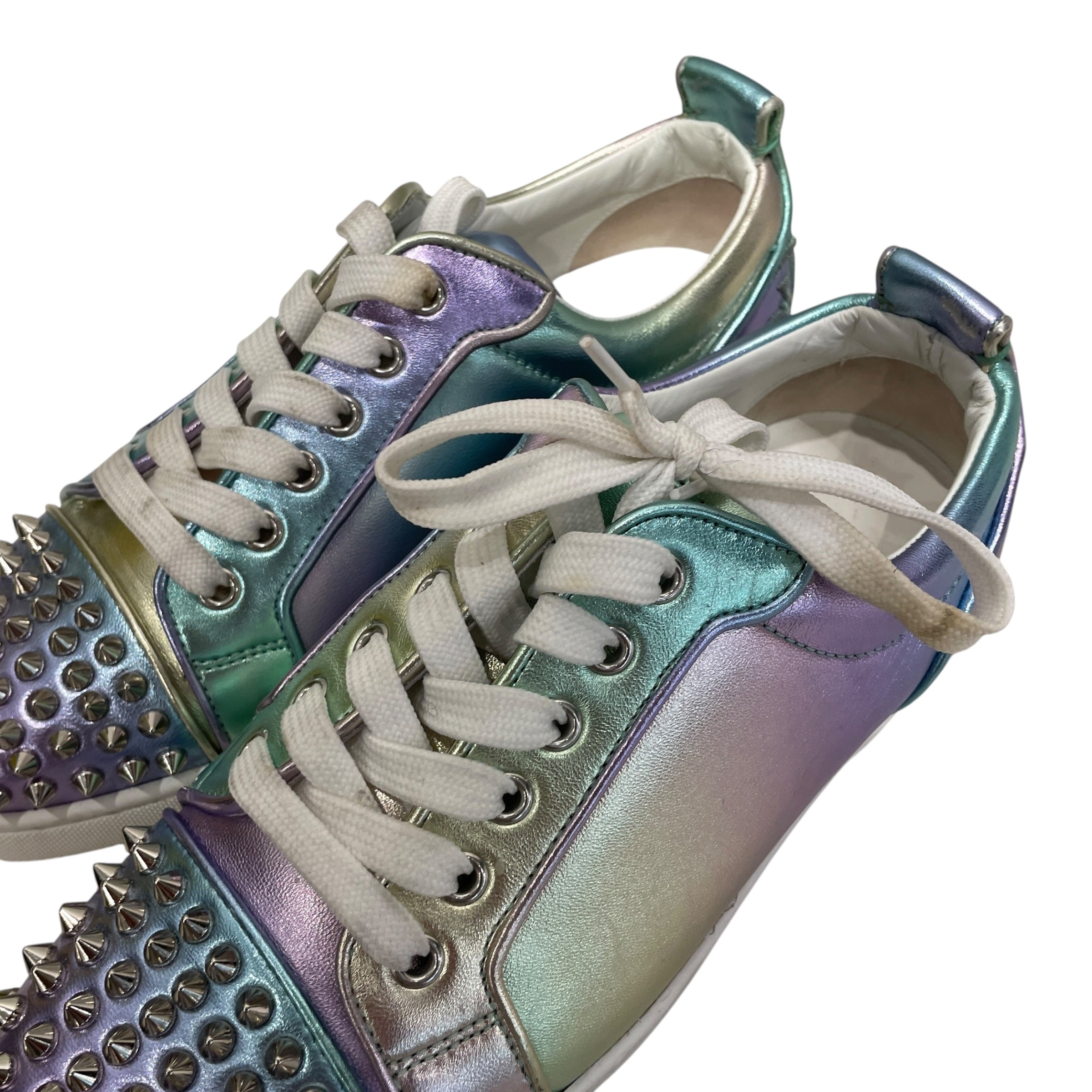 Christian Louboutin/Low-Sneakers/EU 39/Leather/MLT/GRADIENT STUD TOE view 4