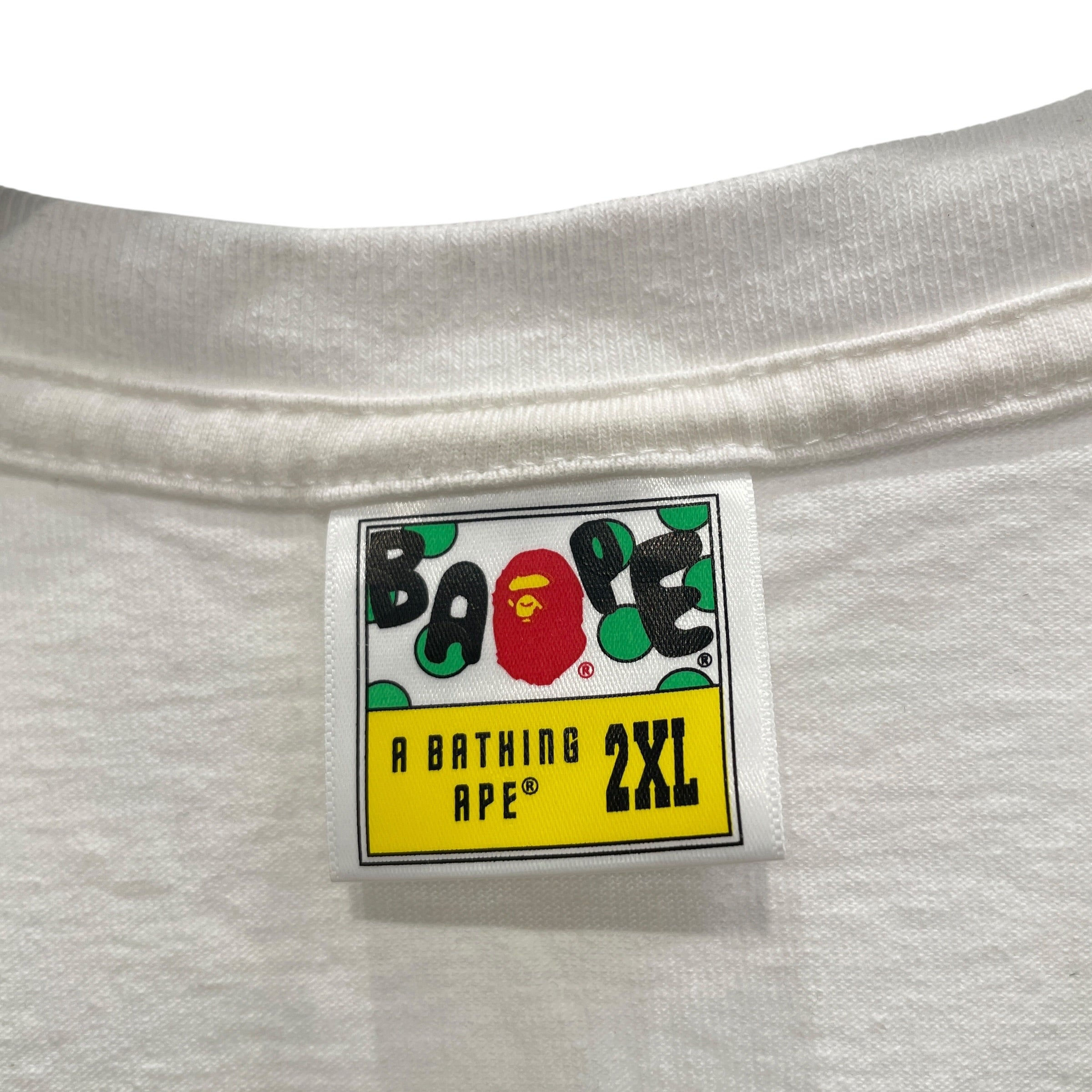 A BATHING APE/T-Shirt/2X/Cotton/WHT/red camo monkey graphic view 3