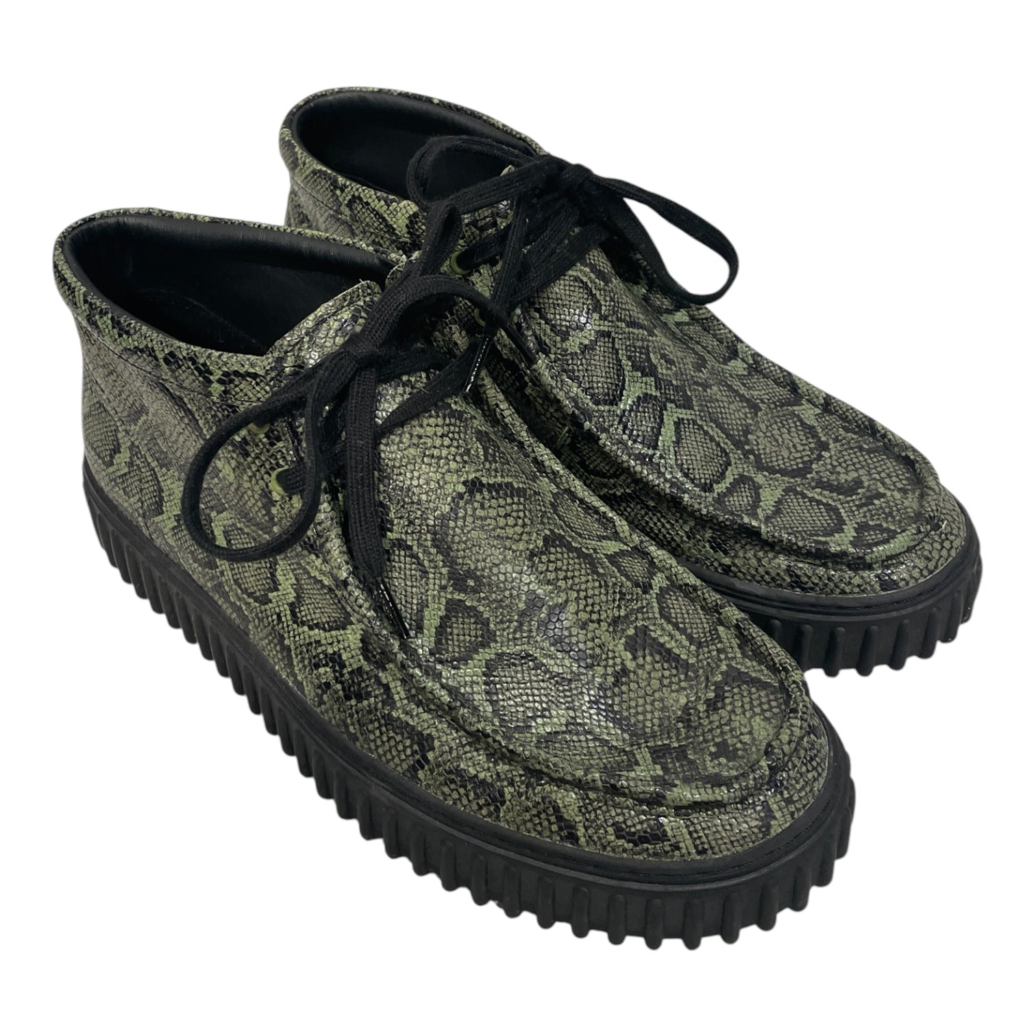 Clarks/MARTINE ROSE/Boots/US 9.5/Animal Pattern/Leather/GRN/SNAKESKIN TORHILL BOOTS view 1