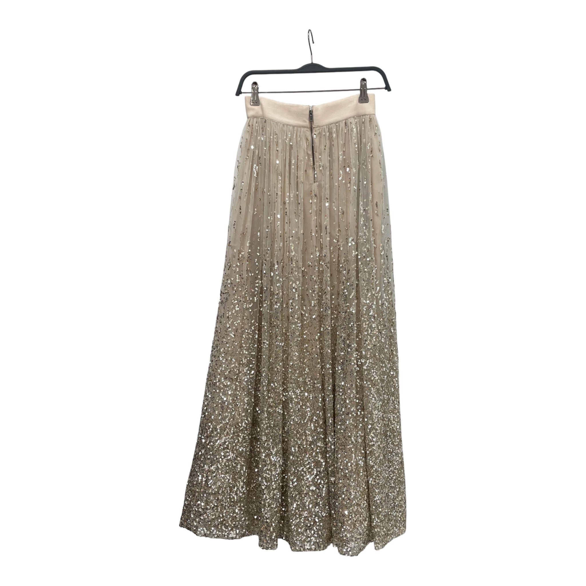 alice+olivia/Long Skirt/0/Glitter/CRM/CREMETULLEGOLDSEQUIN view 2