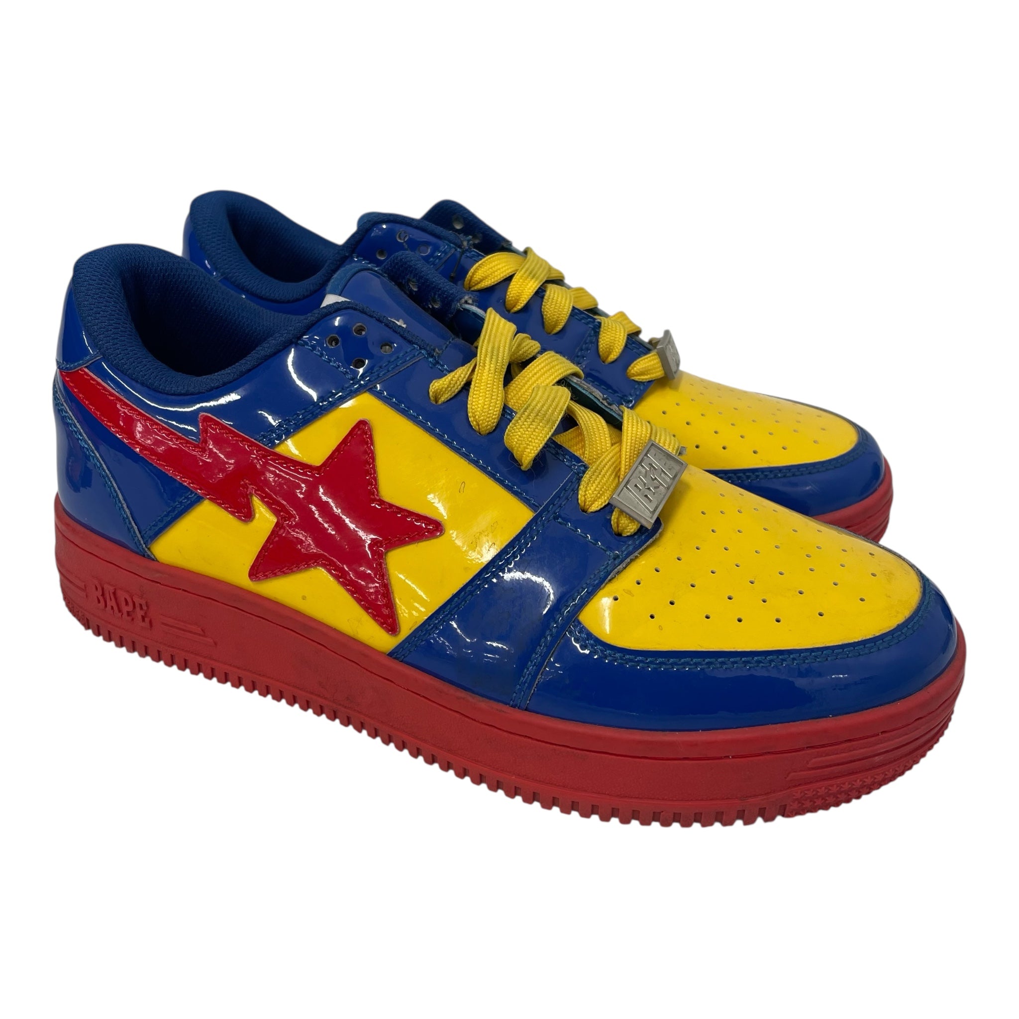 BAPE STA!/Low-Sneakers/US 8.5/Leather/MLT/DC COMICS/SUPERMAN/RED/BLUE view 1