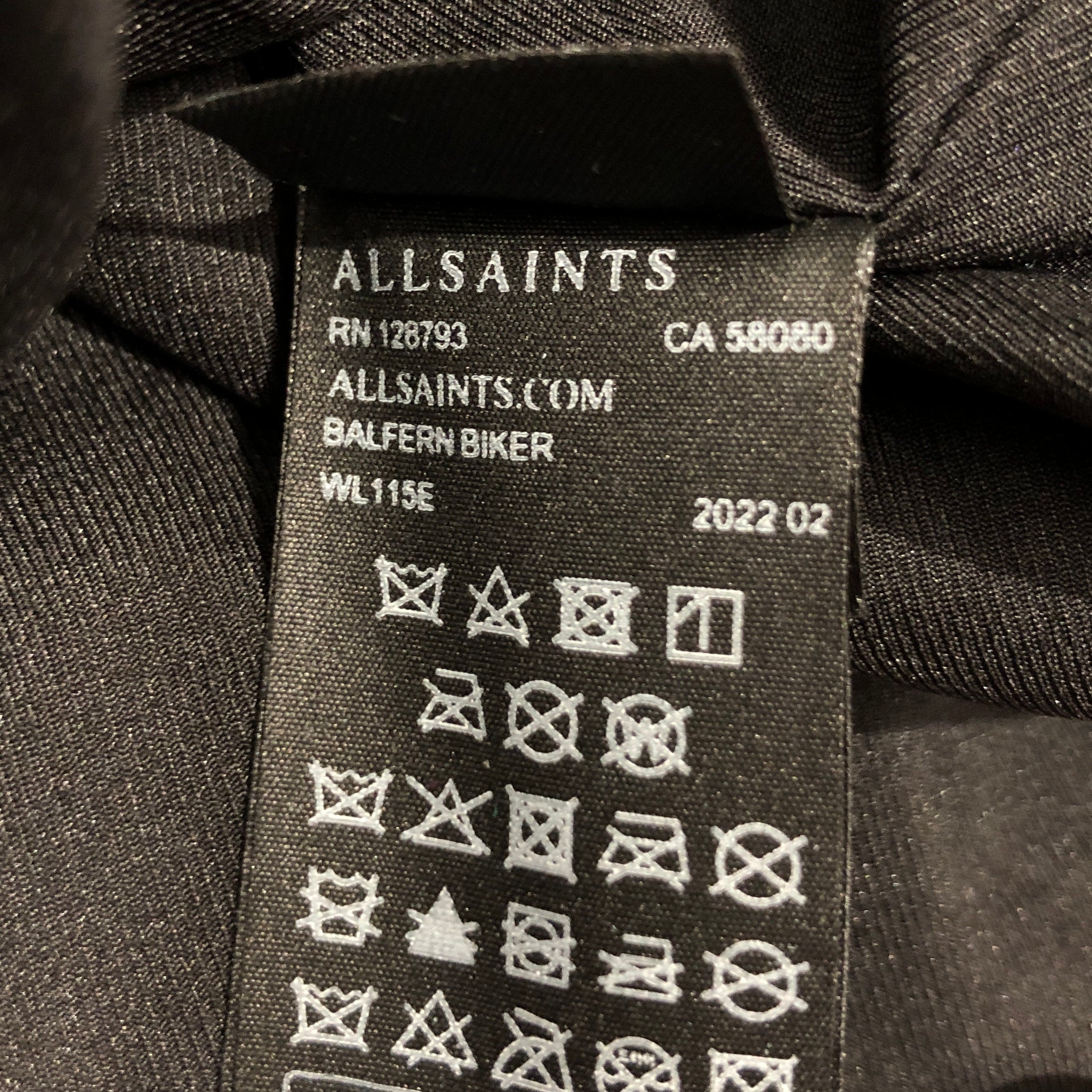 ALLSAINTS/Leather Jkt/4/Leather/BLK/Leather jkt w belt view 4
