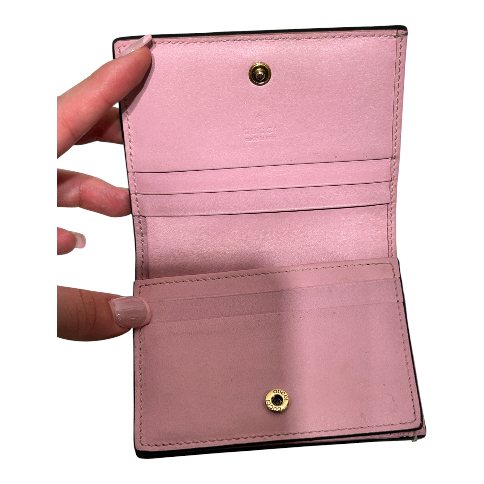 GUCCI/Wallet/Monogram/Leather/BRW/STRAWBERRY PRINT view 2