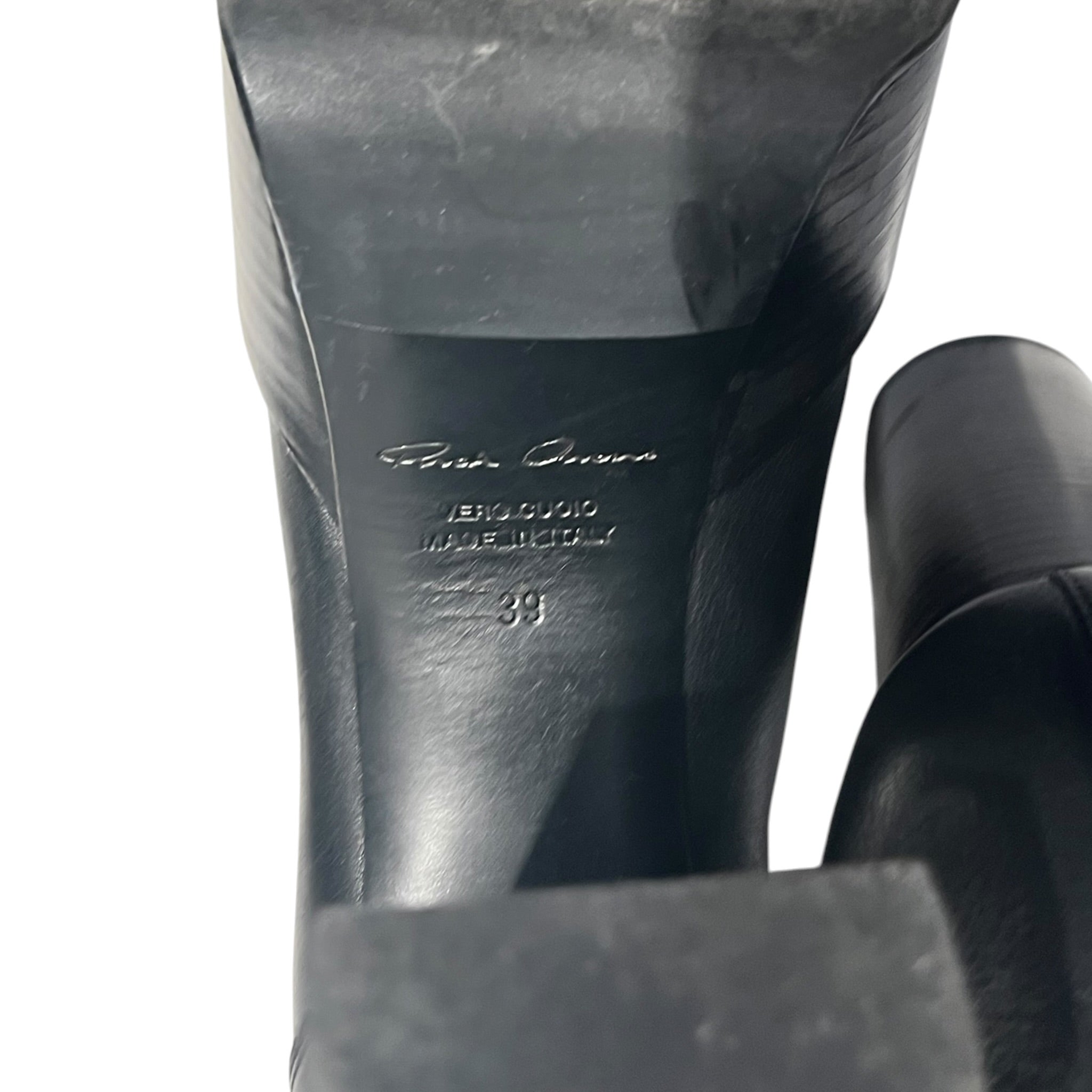 Rick Owens/Heels/US 6/Leather/BLK/non clear kiss heel/all blk view 4