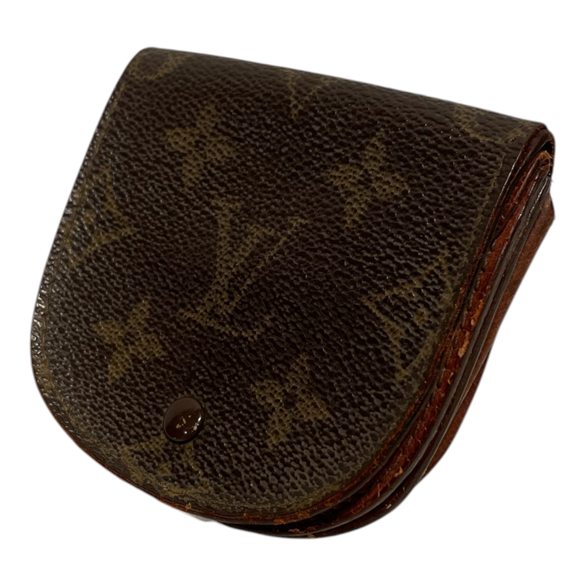 LOUIS VUITTON/Coin Wallet/Monogram/Leather/BRW/coin purse view 1
