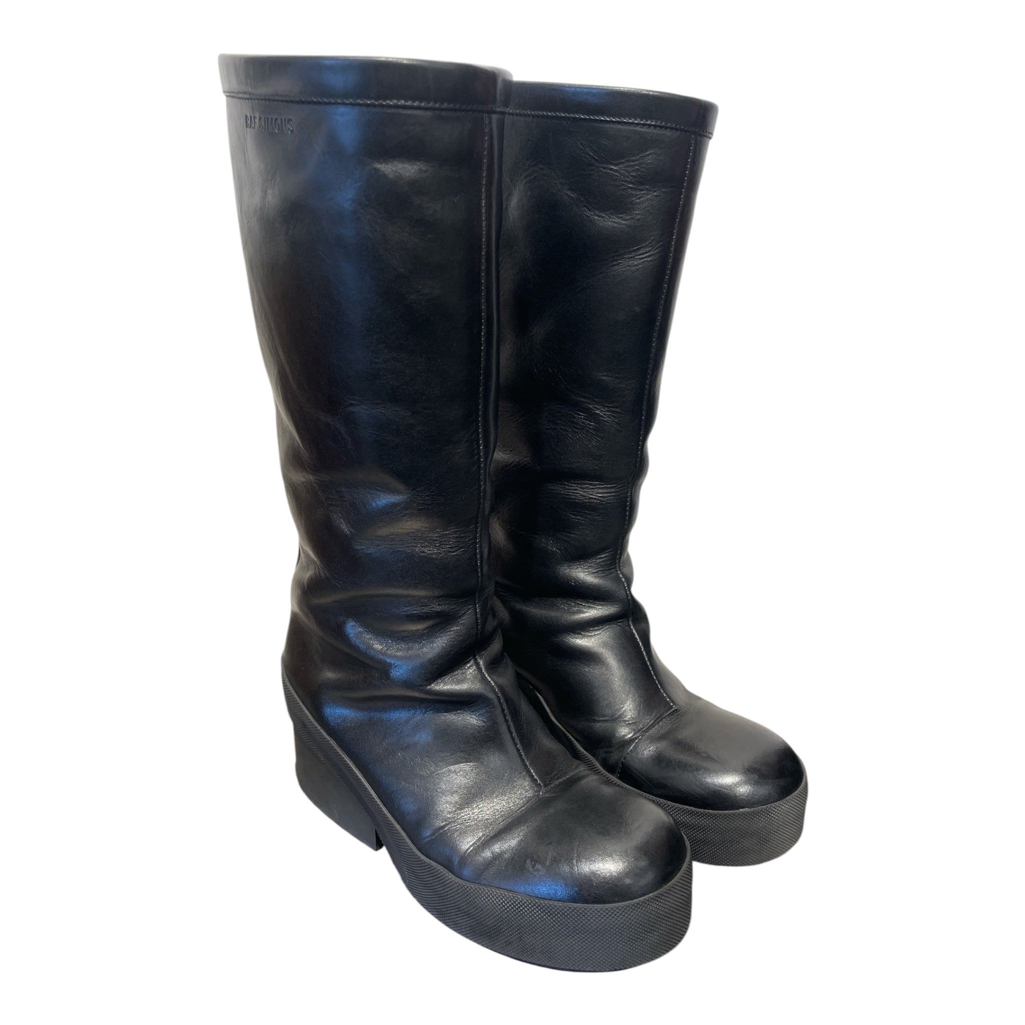 RAF SIMONS/Boots/EU 40/Leather/BLK/BLOCK HEEL AW22-23 view 1