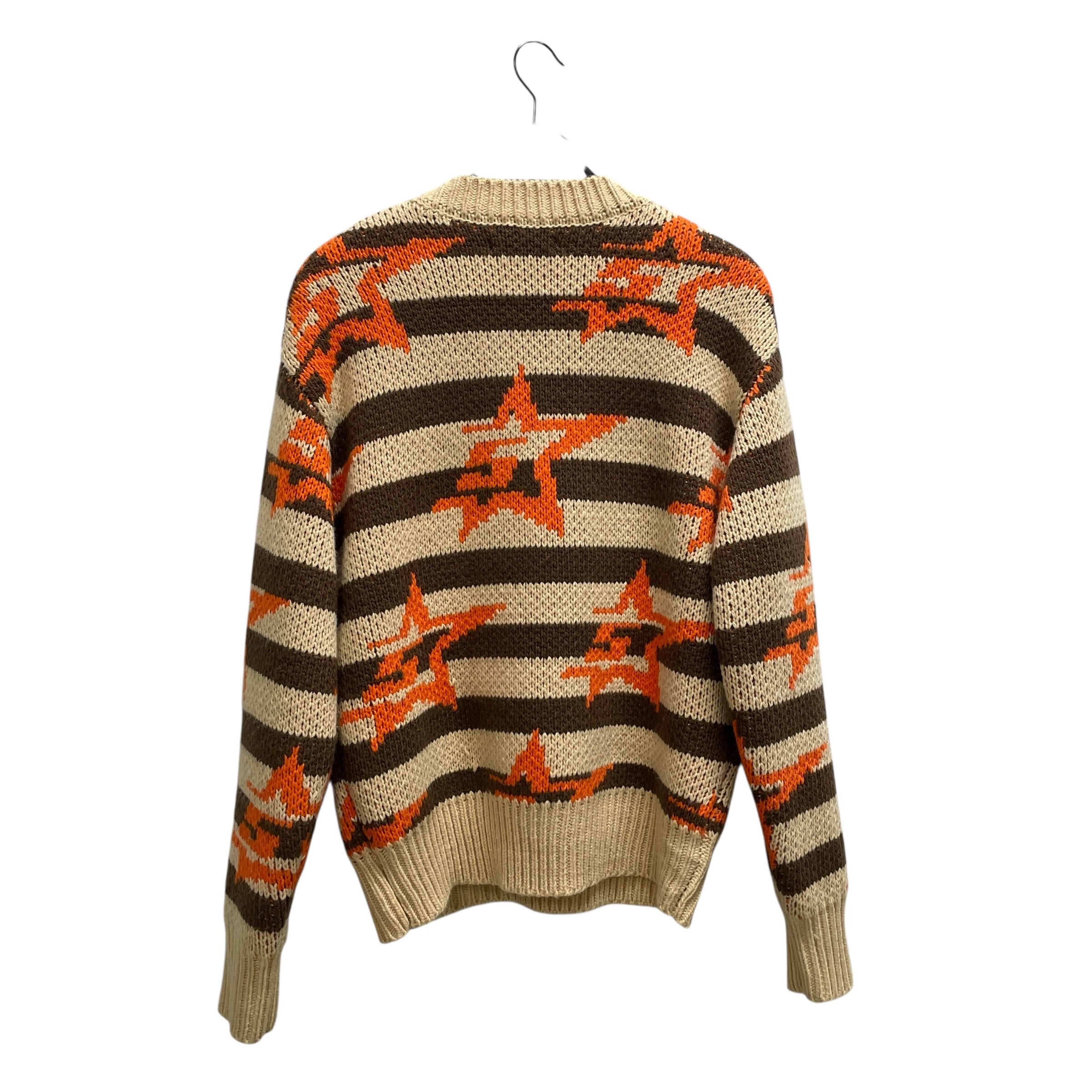 Sp5der/Sweater/S/Stripe/Cotton/BEG/BROWN STRIPES/ORANGESTAR view 2