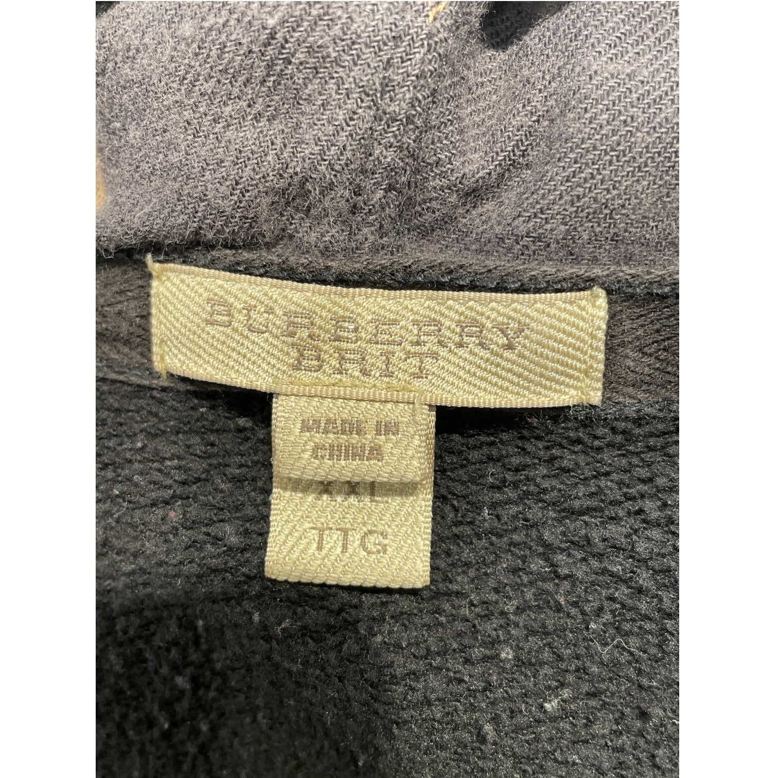 BURBERRY BRIT/Zip Up Hoodie/XXL/Cotton/BLK/BURBERRY BRIT ZIP-UP HOODIE view 3
