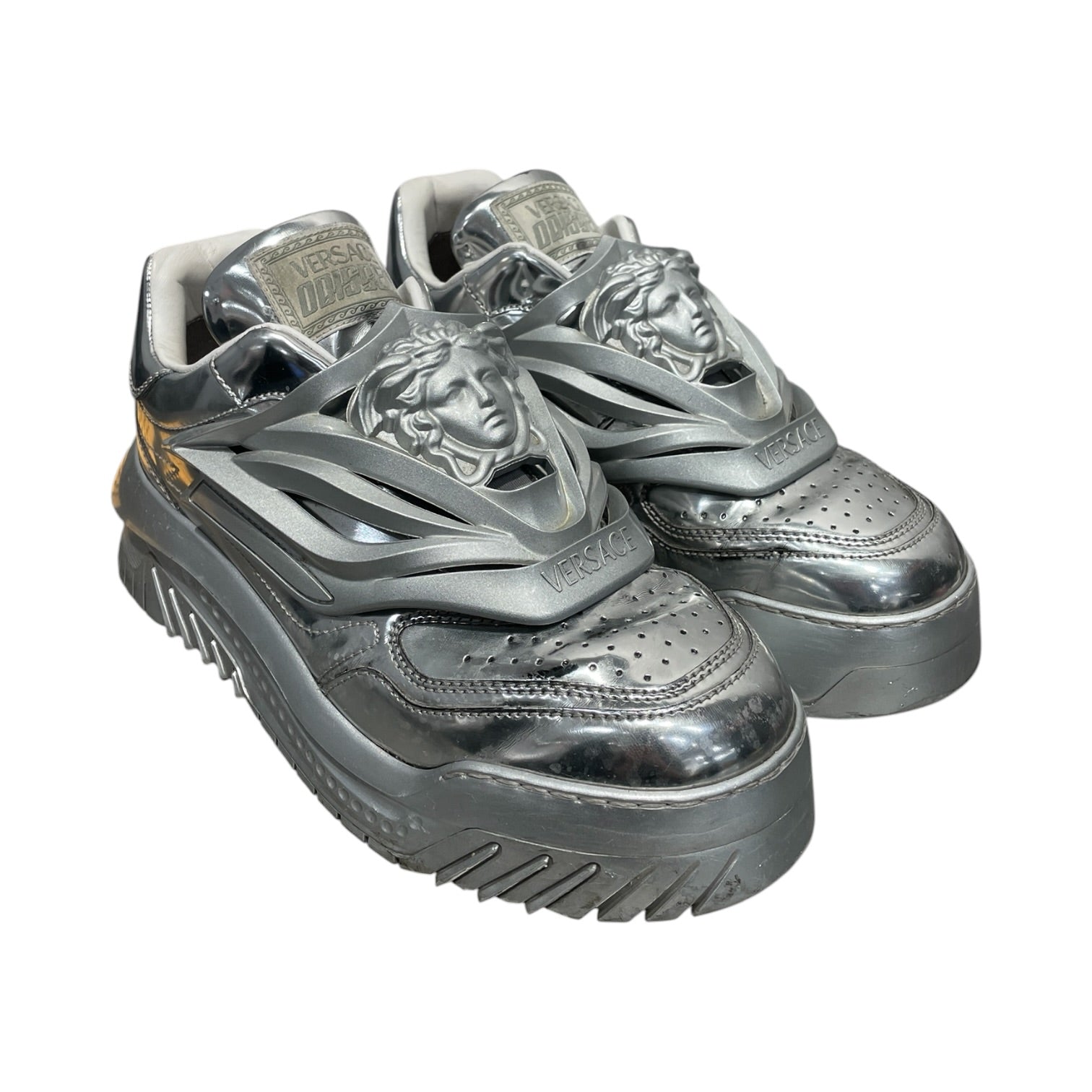 VERSACE/Low-Sneakers/EU 42/Leather/SLV/ODISSER view 1