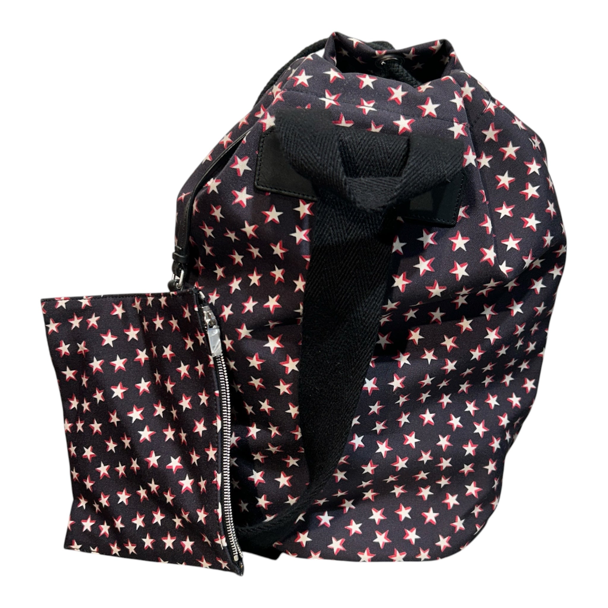 SAINT LAURENT/Backpack/Cotton/BLK/RED AND WHITE STARS view 2
