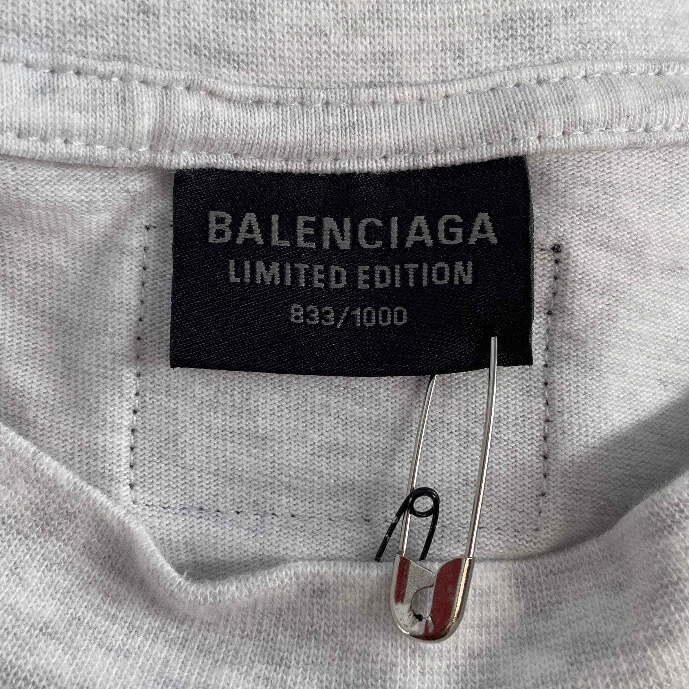 BALENCIAGA/T-Shirt/3/Cotton/GRY/ARCHIVE 2023 883/1000 view 3