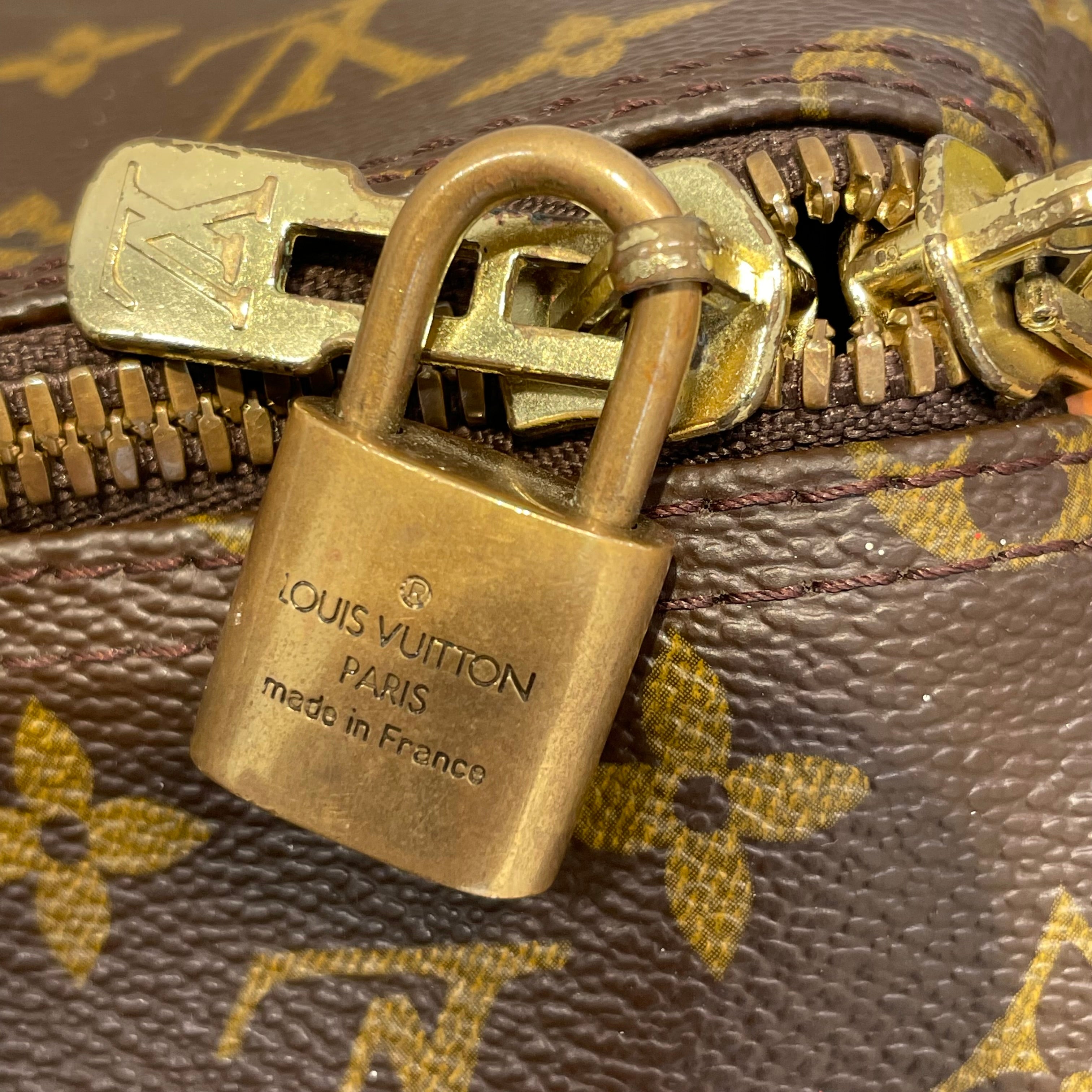 LOUIS VUITTON/Luggage/Monogram/Leather/BRW/duffle/lock/SP0945 view 6