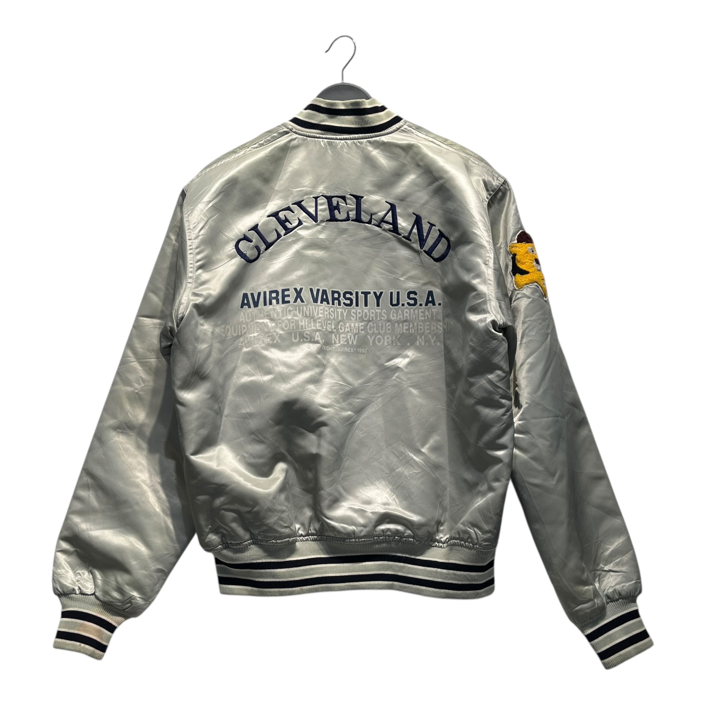 AVIREX/Baseball Jkt/Nylon/SLV/All Over Print/VTG PATCH JACKET view 2