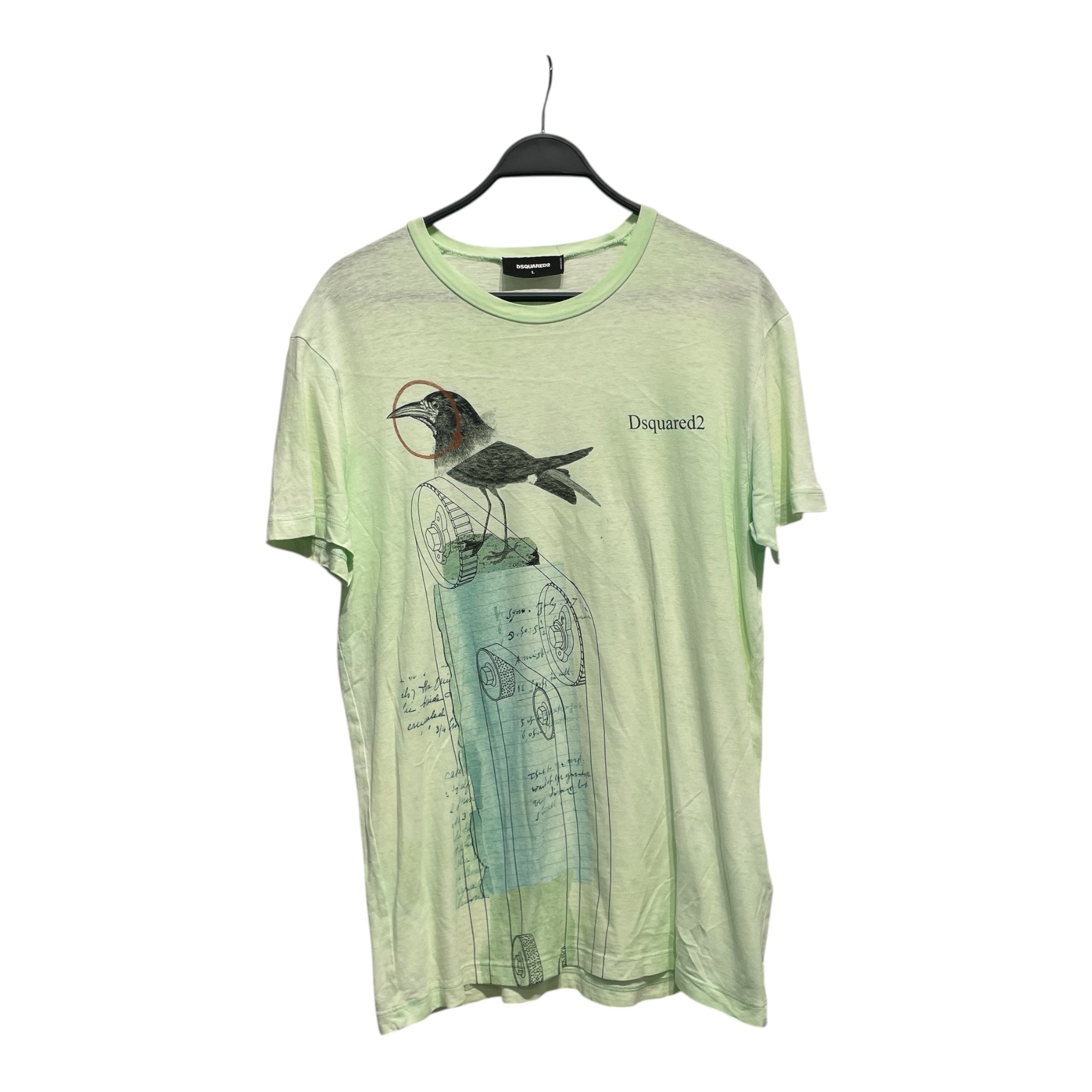 DSQUARED2/T-Shirt/L/Cotton/GRN/Graphic/PULLIE/BIRD view 1