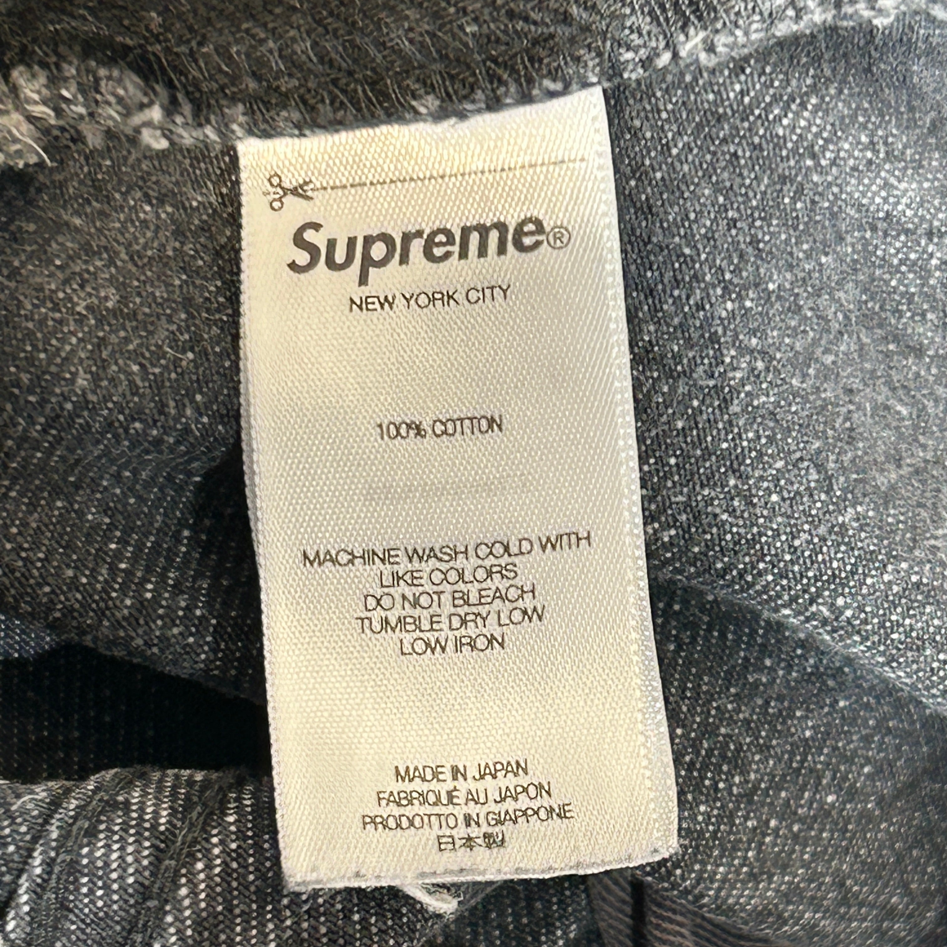 Supreme/Pants/34/Denim/BLK/baggy, embroidered pocket view 4