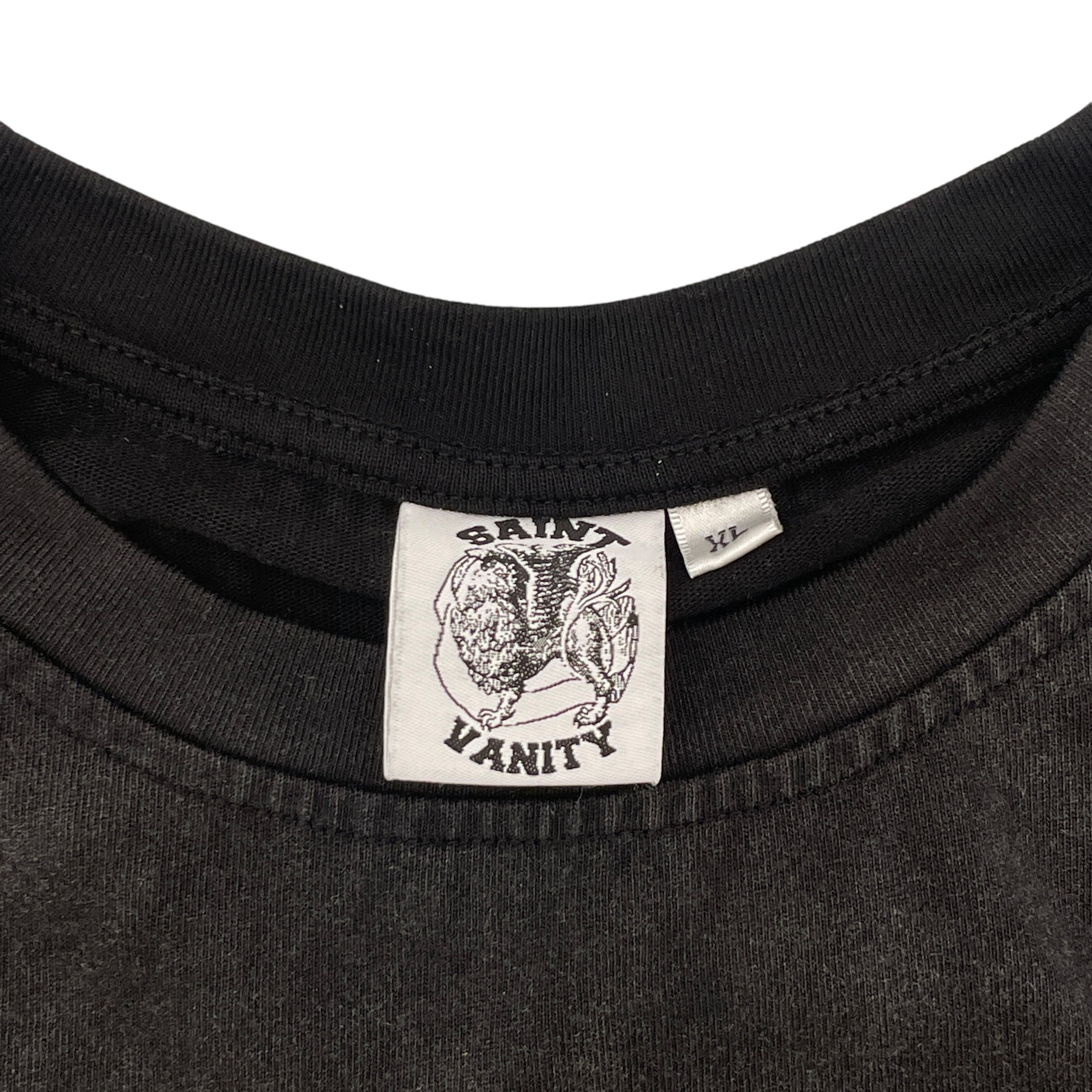 SAINT VANITY/T-Shirt/XL/Cotton/BLK/DISTRESSED LOGO SV view 3