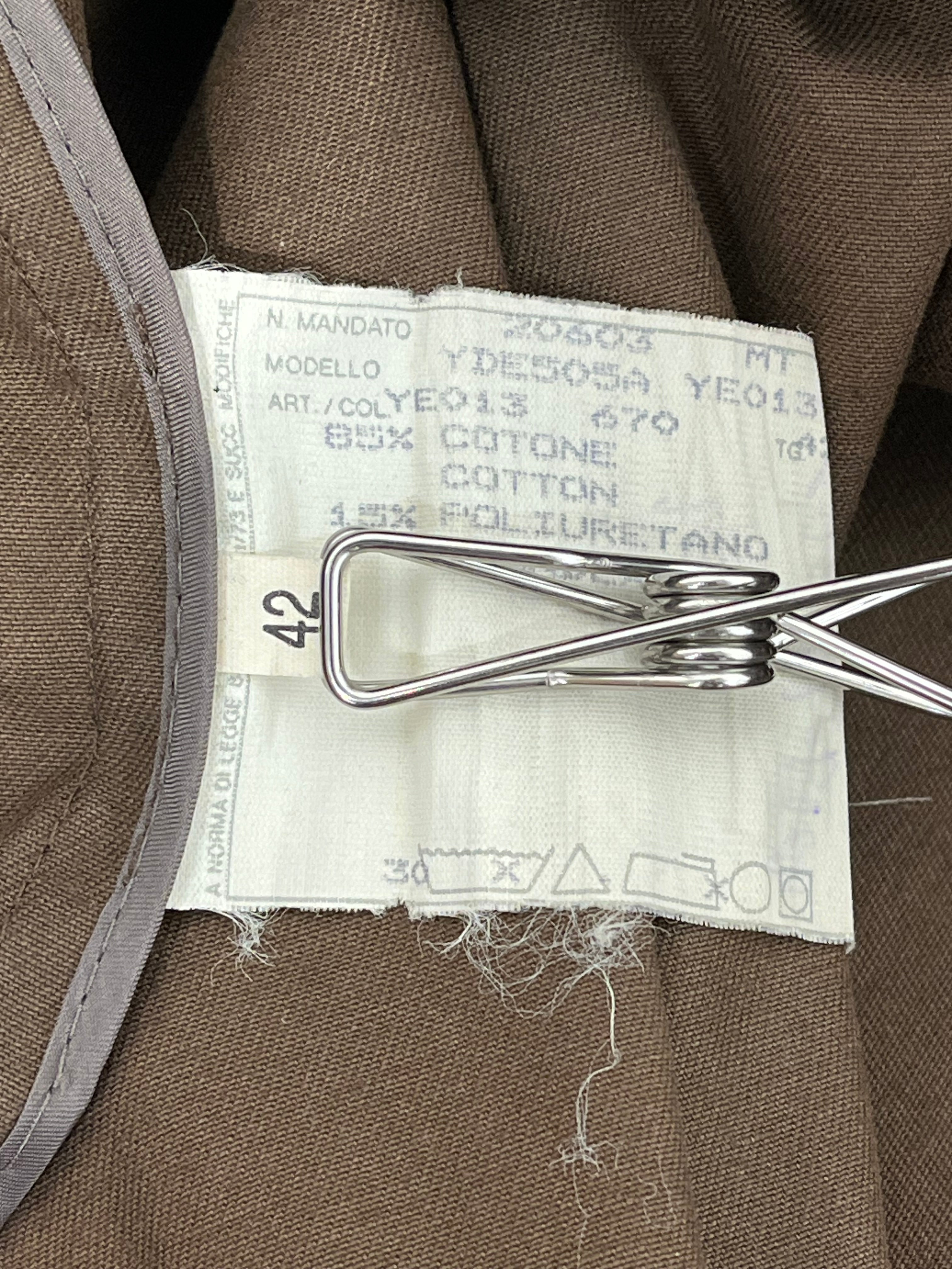 hussein chalayan/Trench Coat/42/Cotton/BRW/Single Breasted/RAW HEM OVERLAY FABRIC ASYM view 5