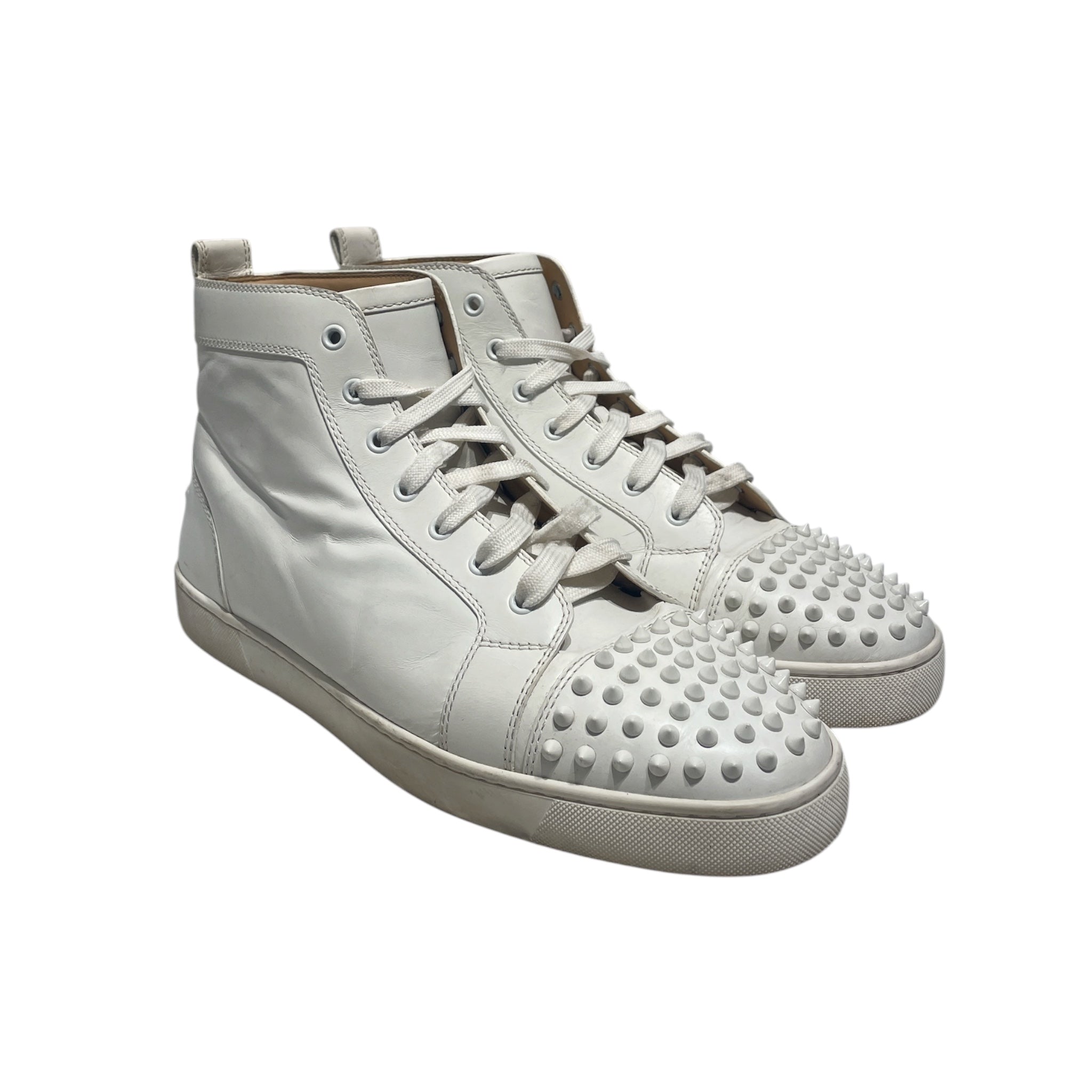 Christian Louboutin/Hi-Sneakers/EU 46/Leather/WHT/Louis Toe Cap Spike High view 1