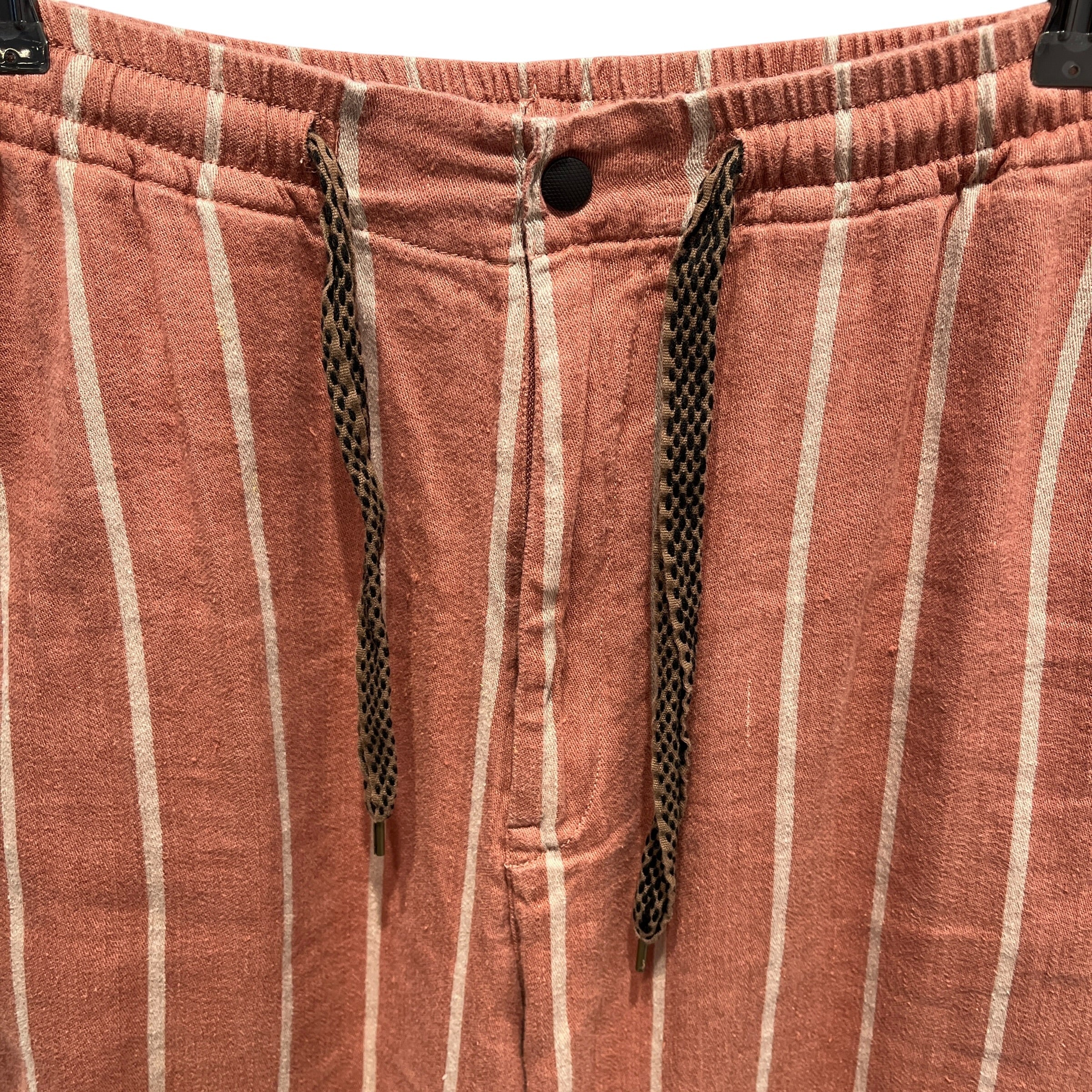 KAPITAL/Pants/4/Linen/ORN/Stripe/BROWN AND BLACK DRAWSTRING view 7