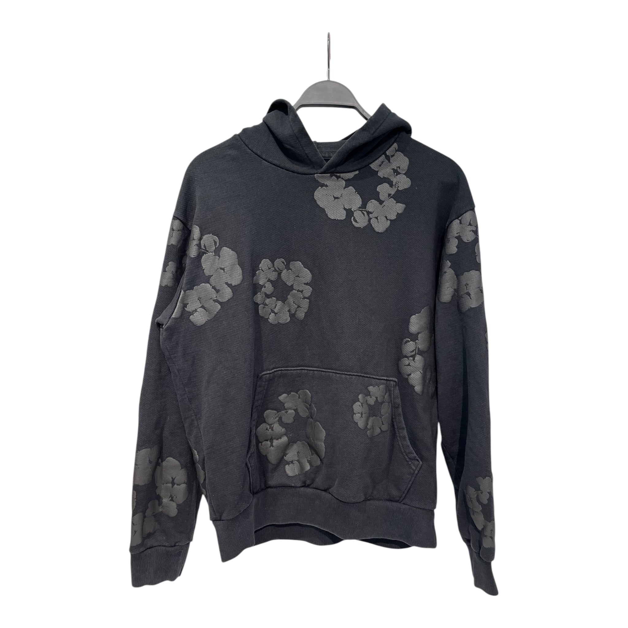 DENIM TEARS/Hoodie/L/All Over Print/Cotton/BLK/Pullover/RN162838 cotton wreath hoodie view 1