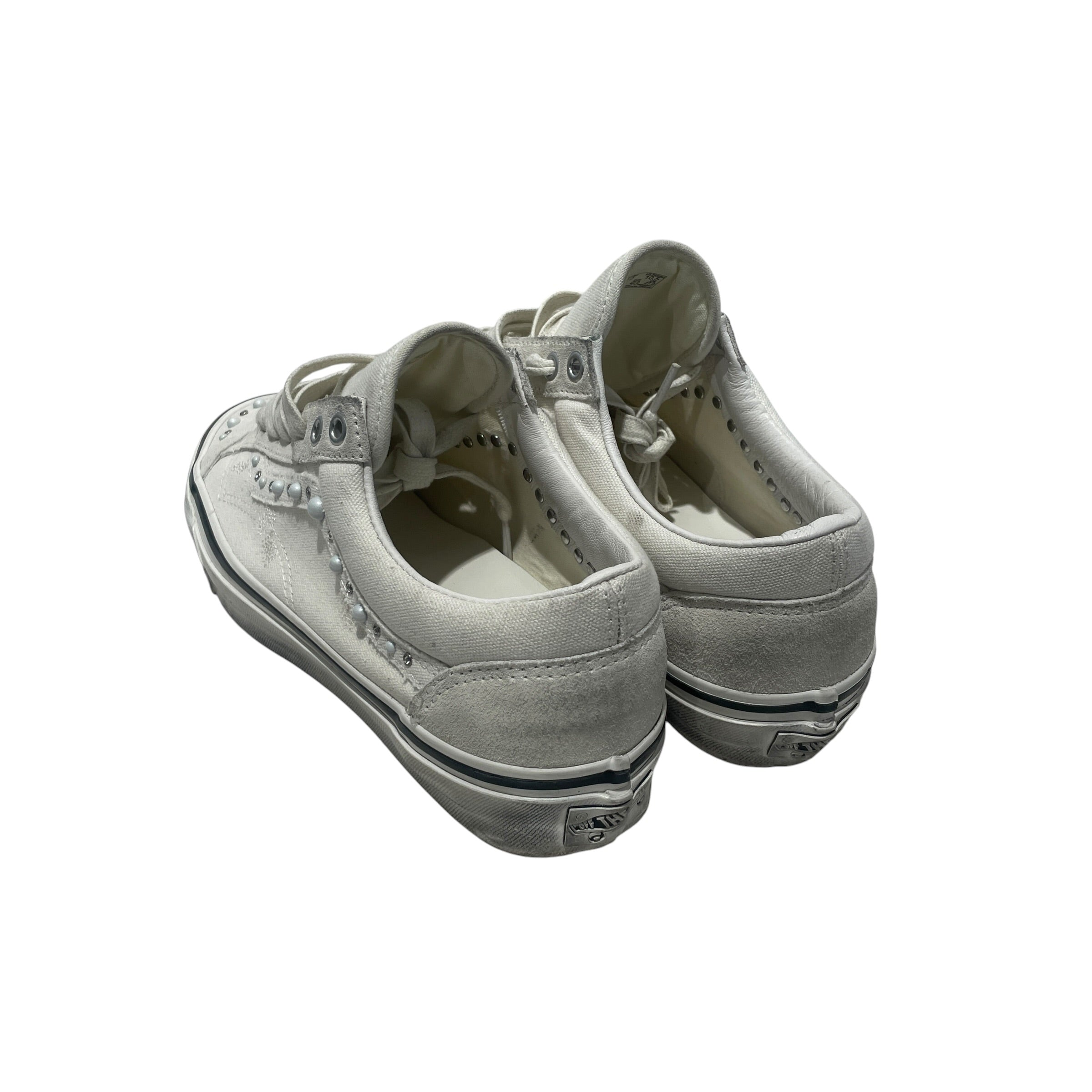 VANS/Low-Sneakers/US 9/Cotton/WHT/VANS WHITE PEARLIZED view 2