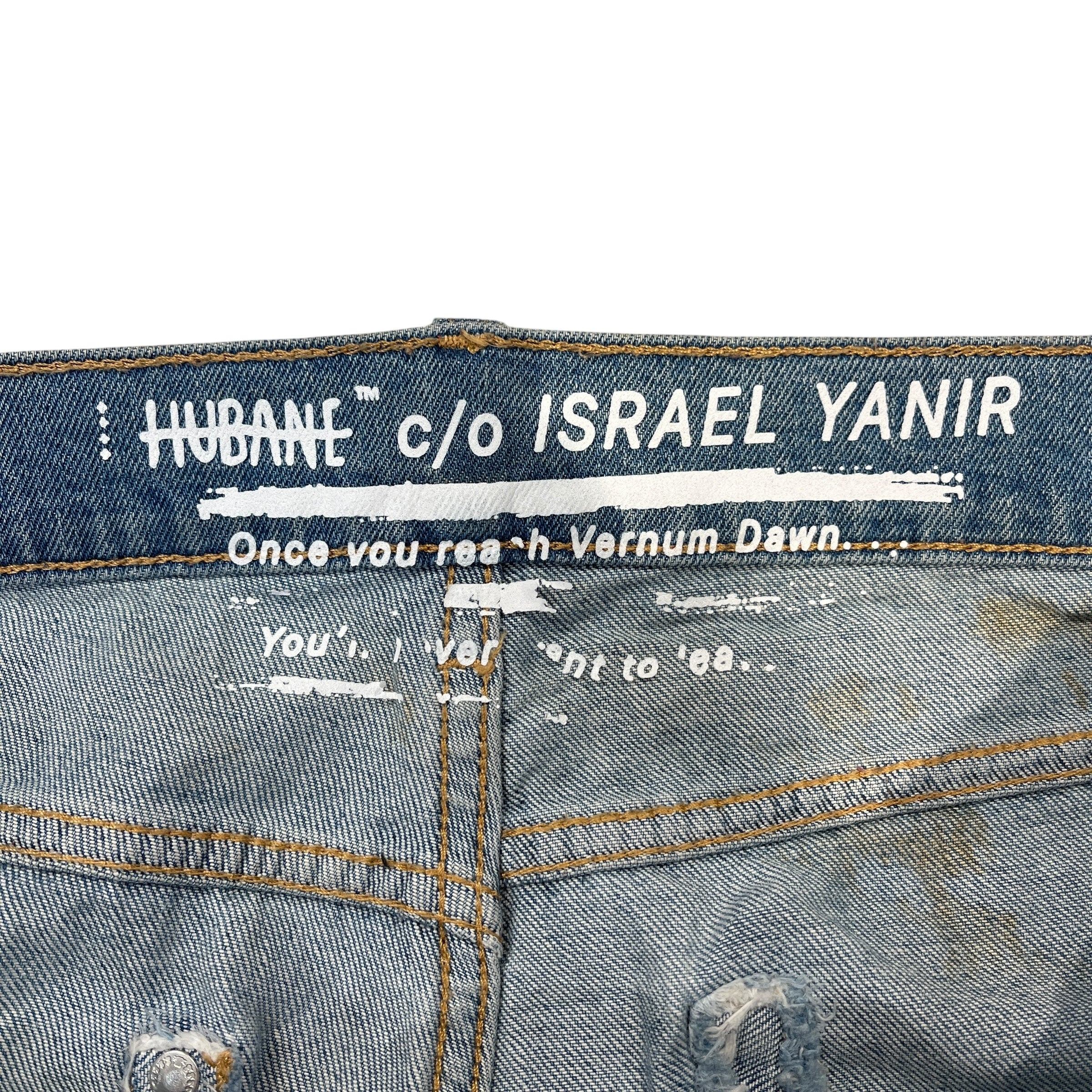 HUBANE/Pants/36/Denim/BLU/All Over Print/spray painted on view 4