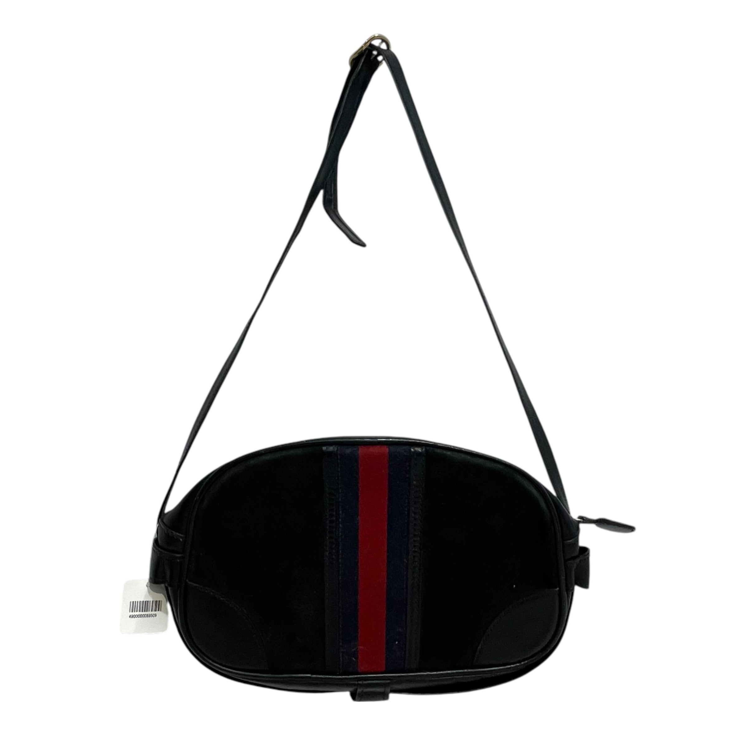 GUCCI/Cross Body Bag/Suede/BLK/Sherry Line HAndbag view 2
