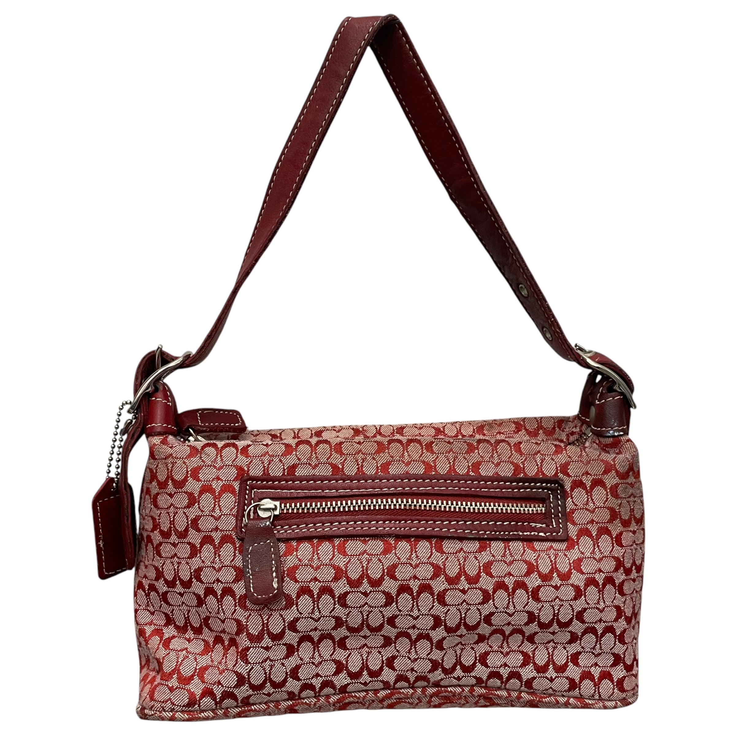 COACH/Hand Bag/Monogram/Cotton/RED/MONOGRAM DEMI view 1