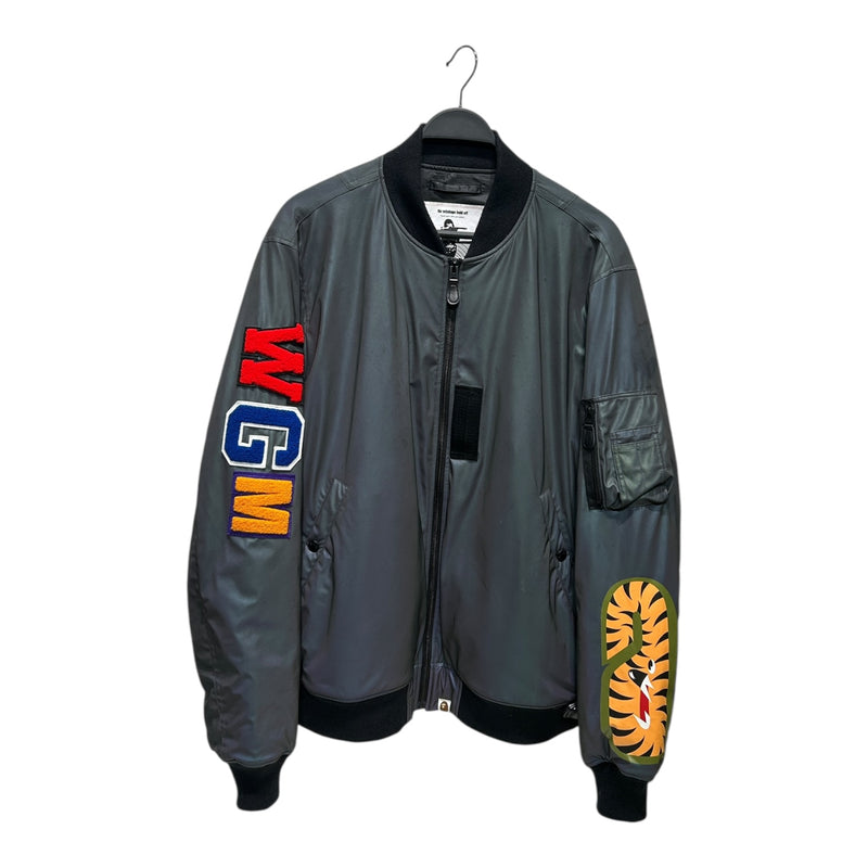 A BATHING APE/Blouson/XL/Nylon/GRY/