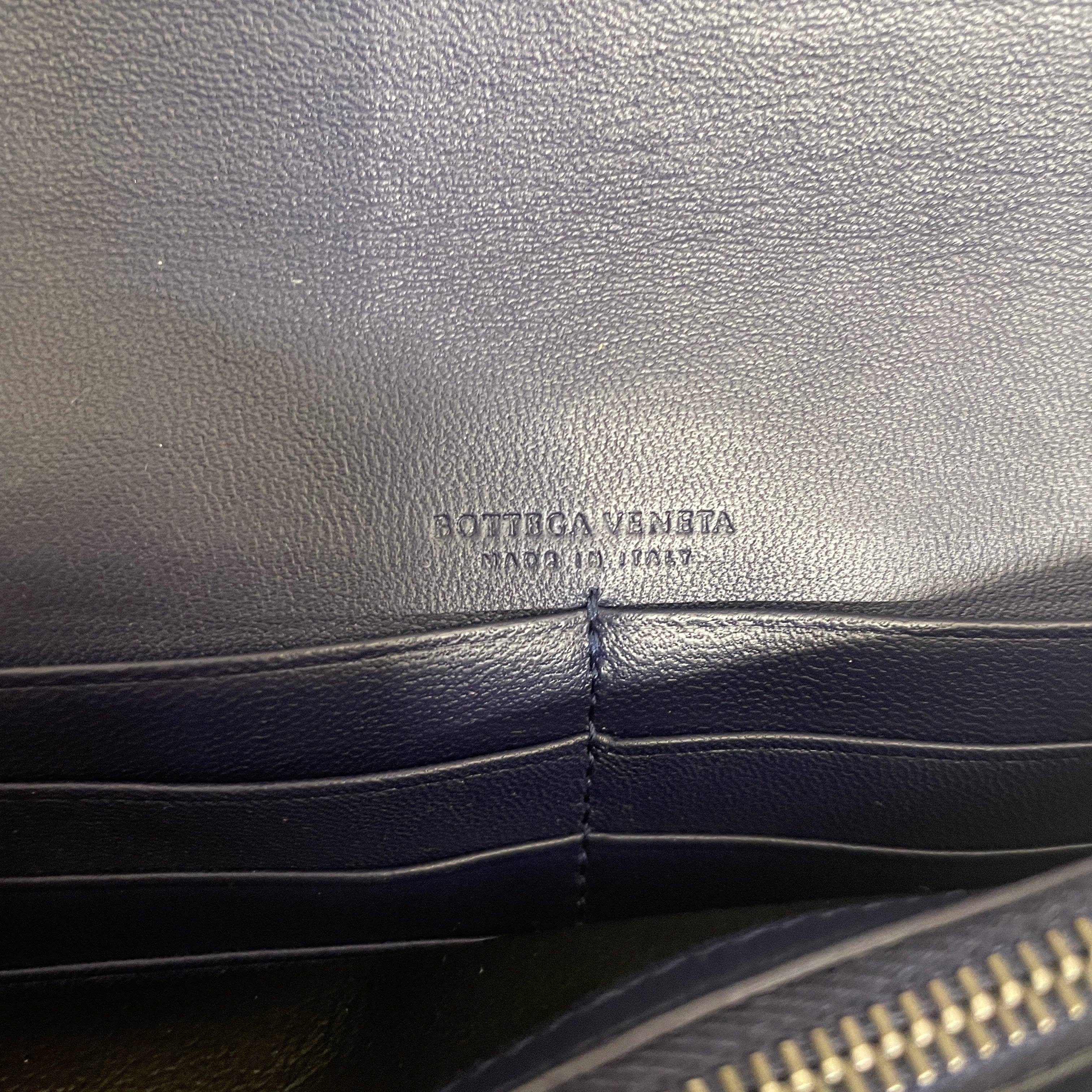 BOTTEGA VENETA/Cross Body Bag/Leather/PPL/PPL INDIGO WOVEN W CHAIN view 3