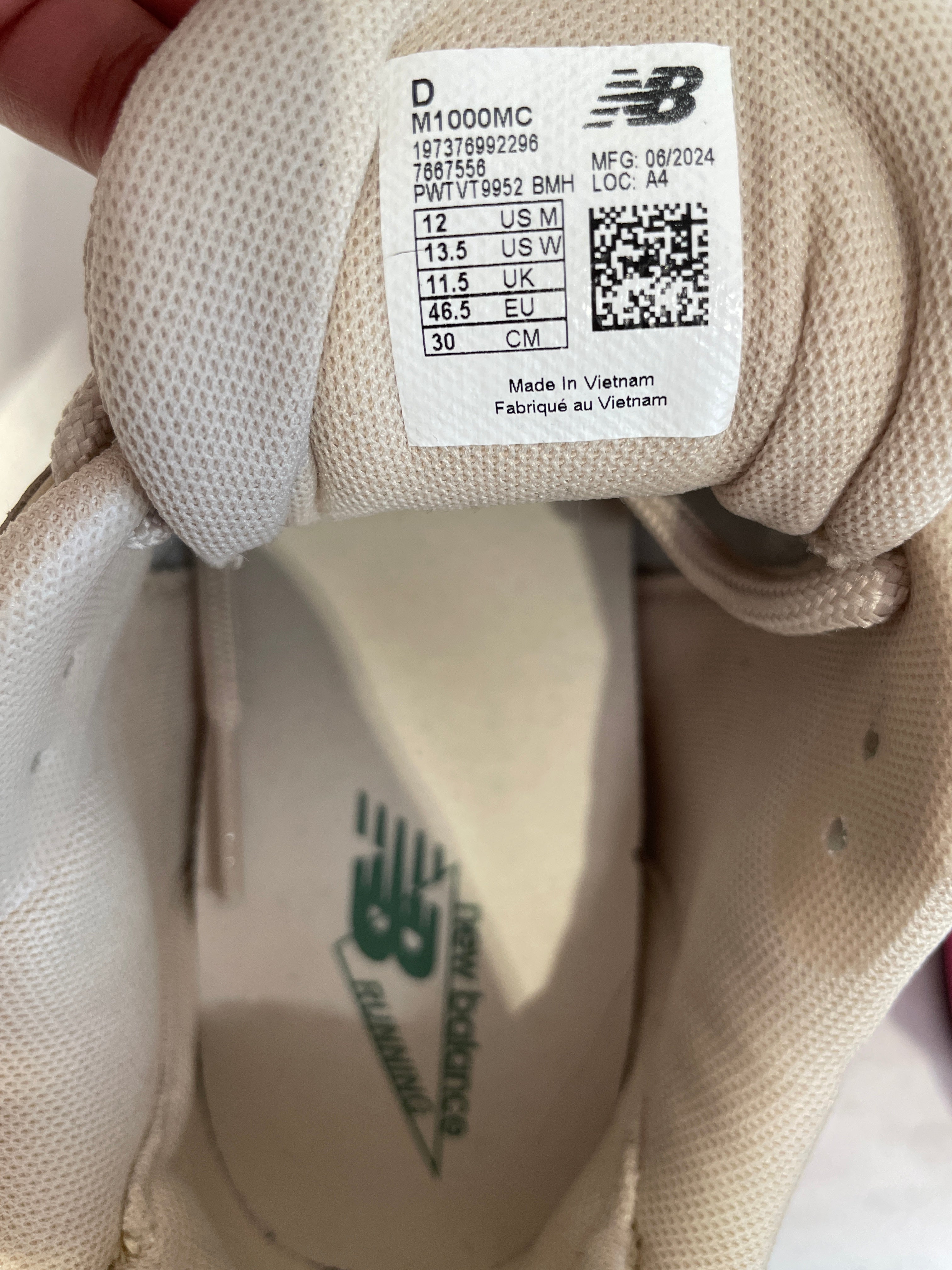 NEW BALANCE/Low-Sneakers/US 12/Leather/PNK/NEW BALANCE 1000 REAL PINK SAN view 8