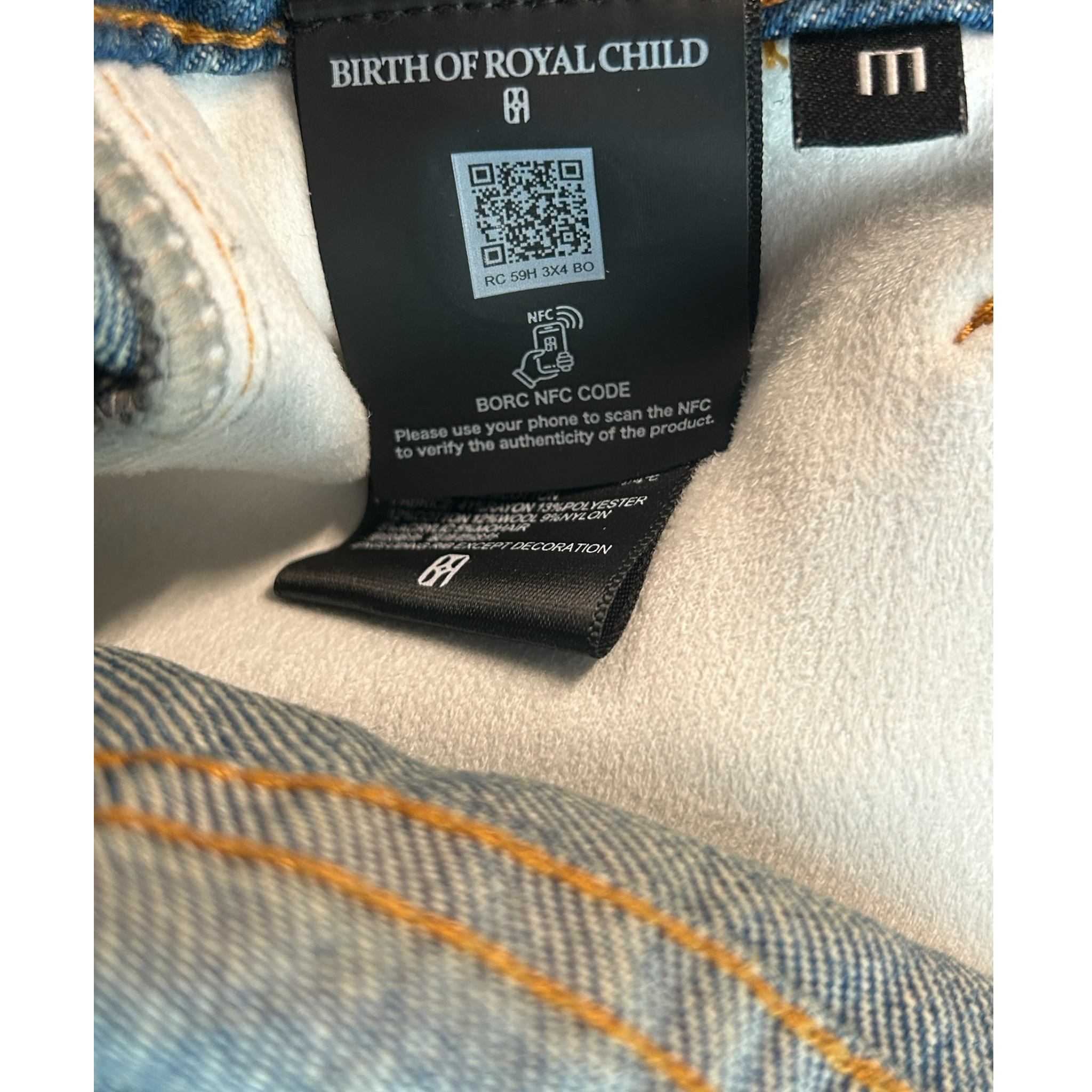 Birth Of Royal Child/Straight Pants/M/Cotton/BLU/CHANEL PATTERN ON THE PPOCKET view 9