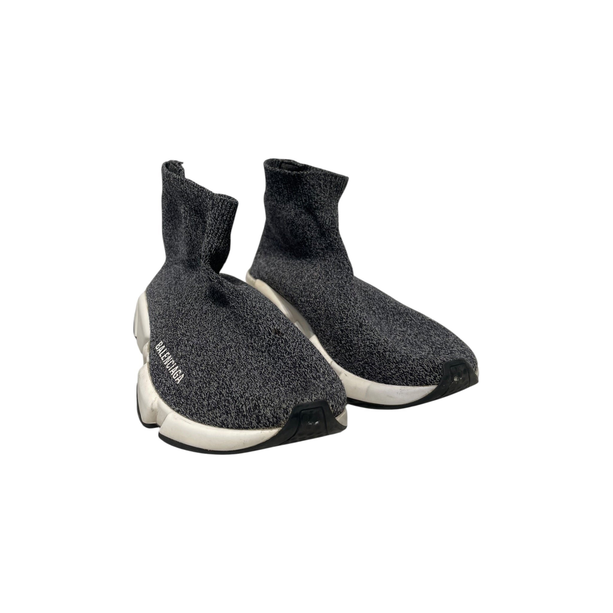 BALENCIAGA/Hi-Sneakers/EU 38/Polyester/GRY/SOCK RUNNER view 1