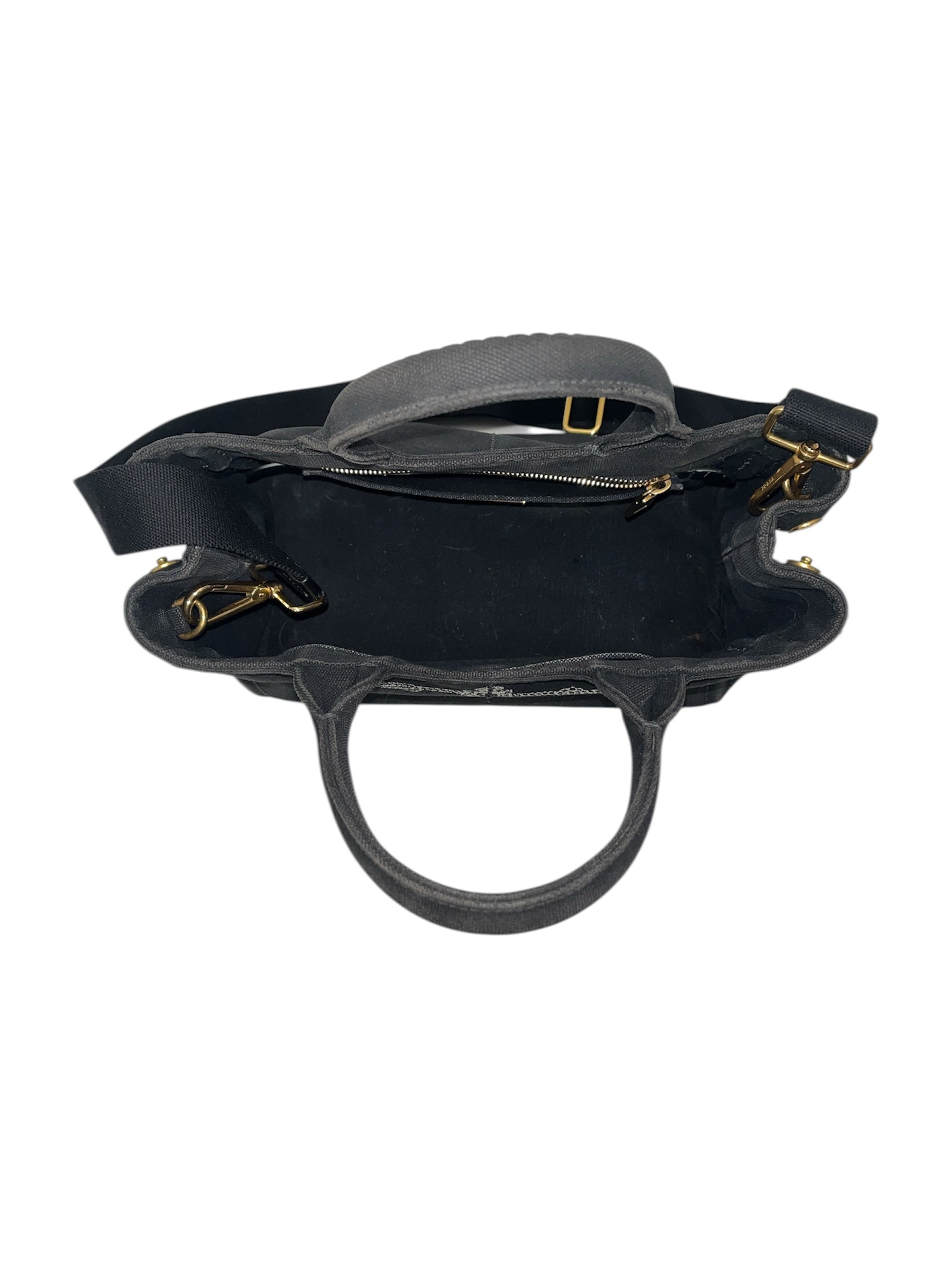 PRADA/Tote Bag/Monogram/BLK/PRADA CANAPA TOTE view 4