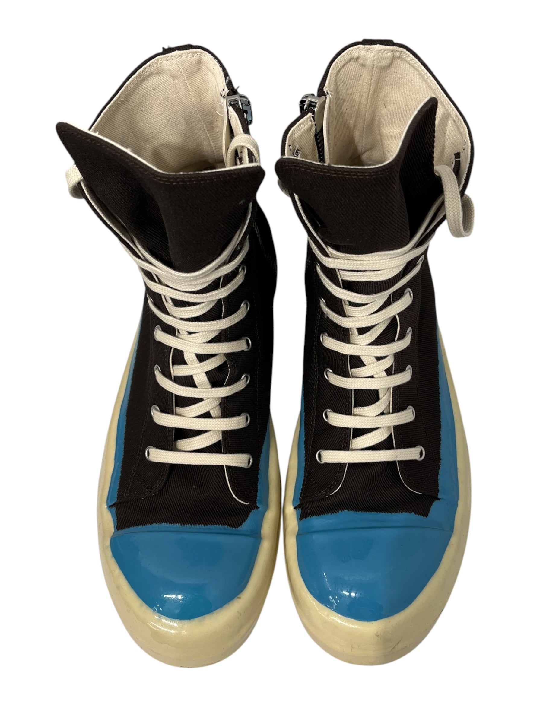 RICK OWENS DRKSHDW/Hi-Sneakers/US 12/BLK/DODP SNEAKERS BLK BLU view 6