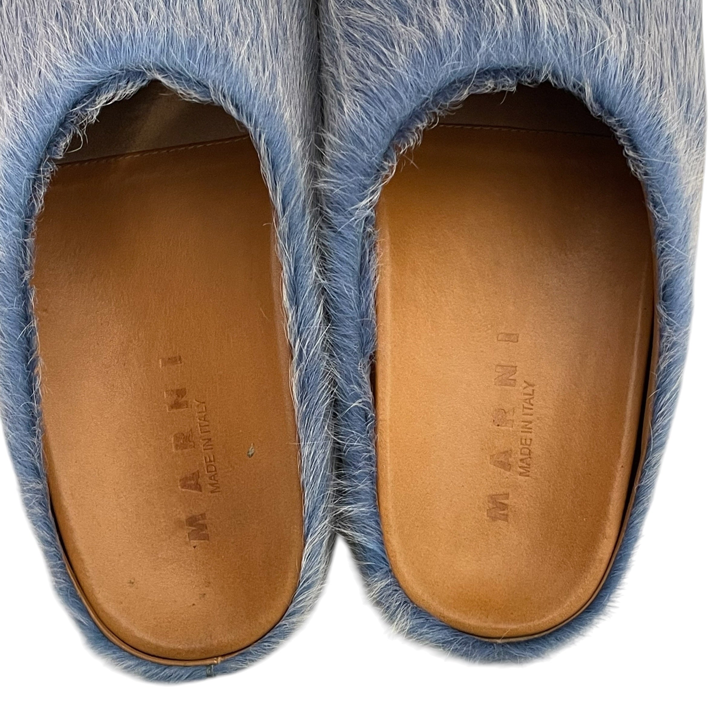 MARNI/Shoes/EU 44/Fake Fur/BLU/clogs view 6