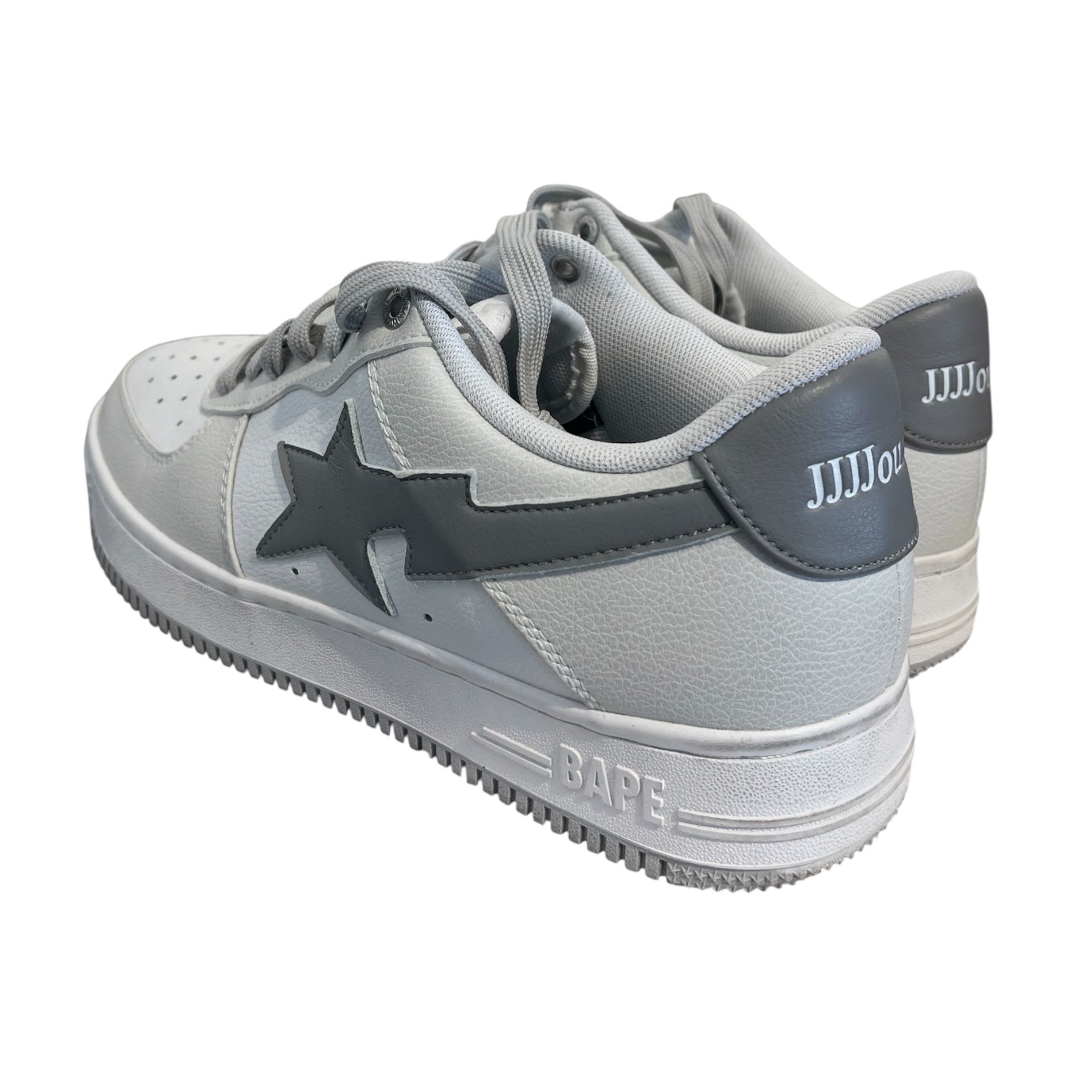 BAPE STA!/Low-Sneakers/US 7/WHT/white/grey view 3