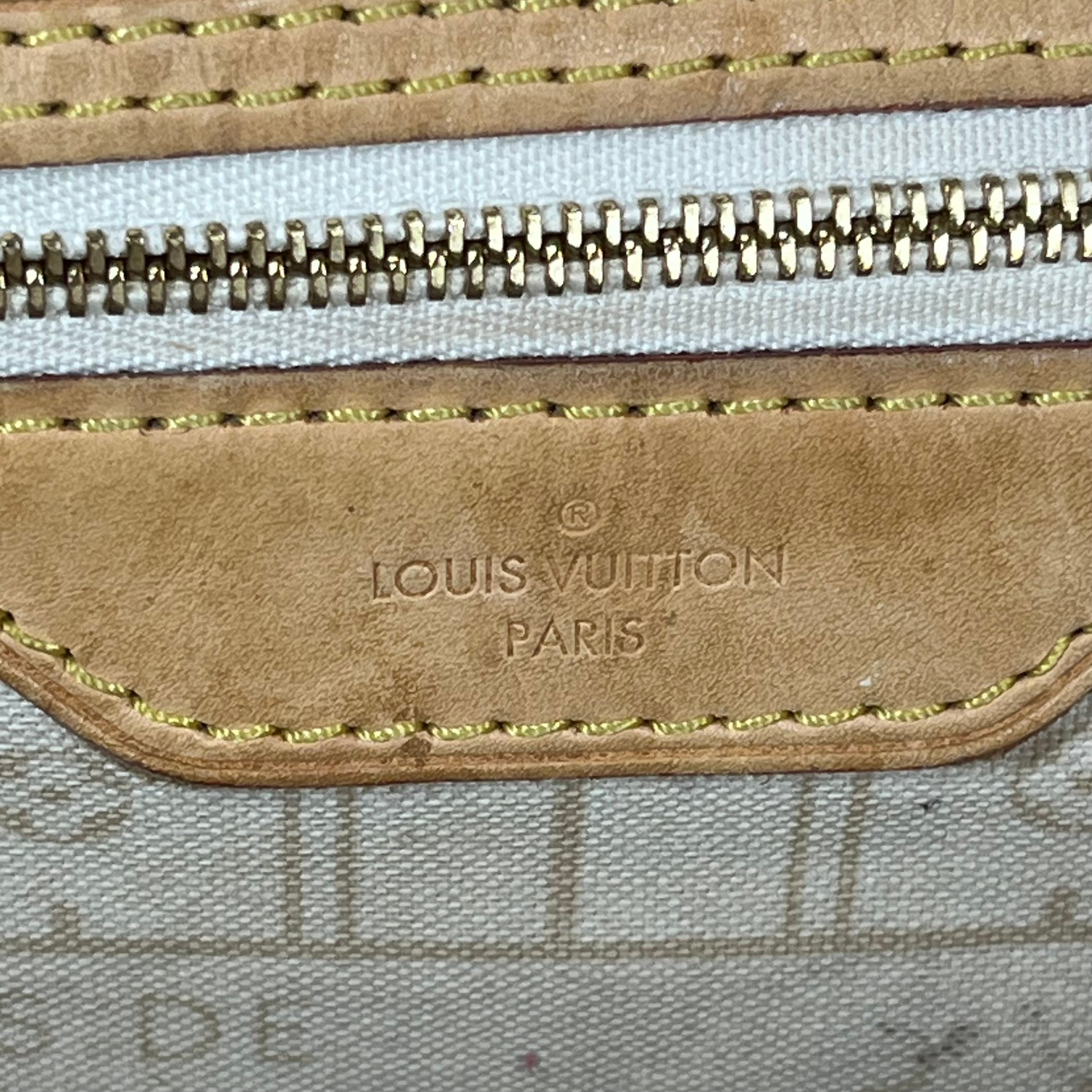 LOUIS VUITTON/Tote Bag/Border/Leather/BEG/DAMIER NEVERFULL GM view 3