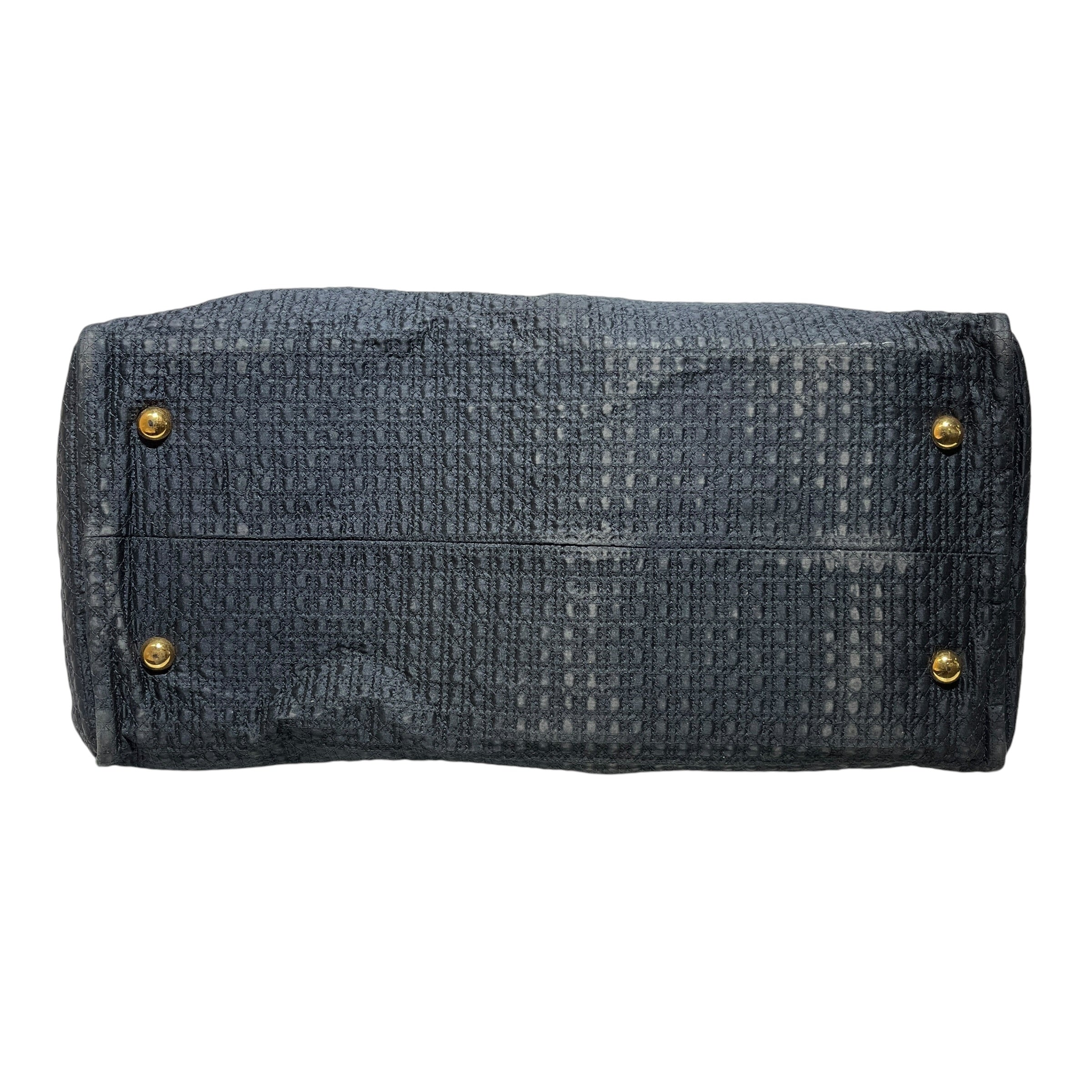 Christian Dior/Bag/Polyester/BLK/duffle bag gold hardware view 3