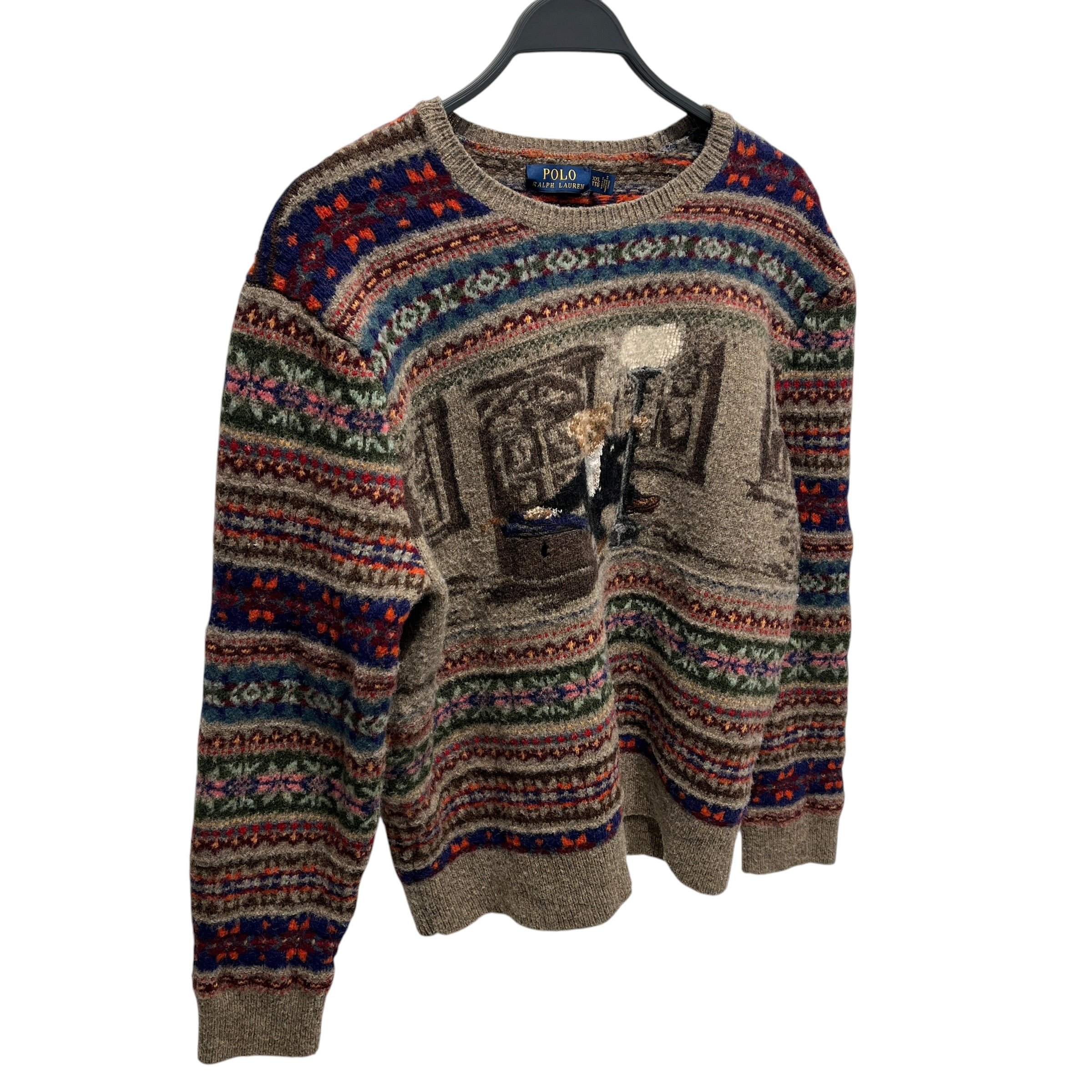POLO RALPH LAUREN/Sweater/XXL/Wool/GRY/polo bear dappered (lil hole) view 13