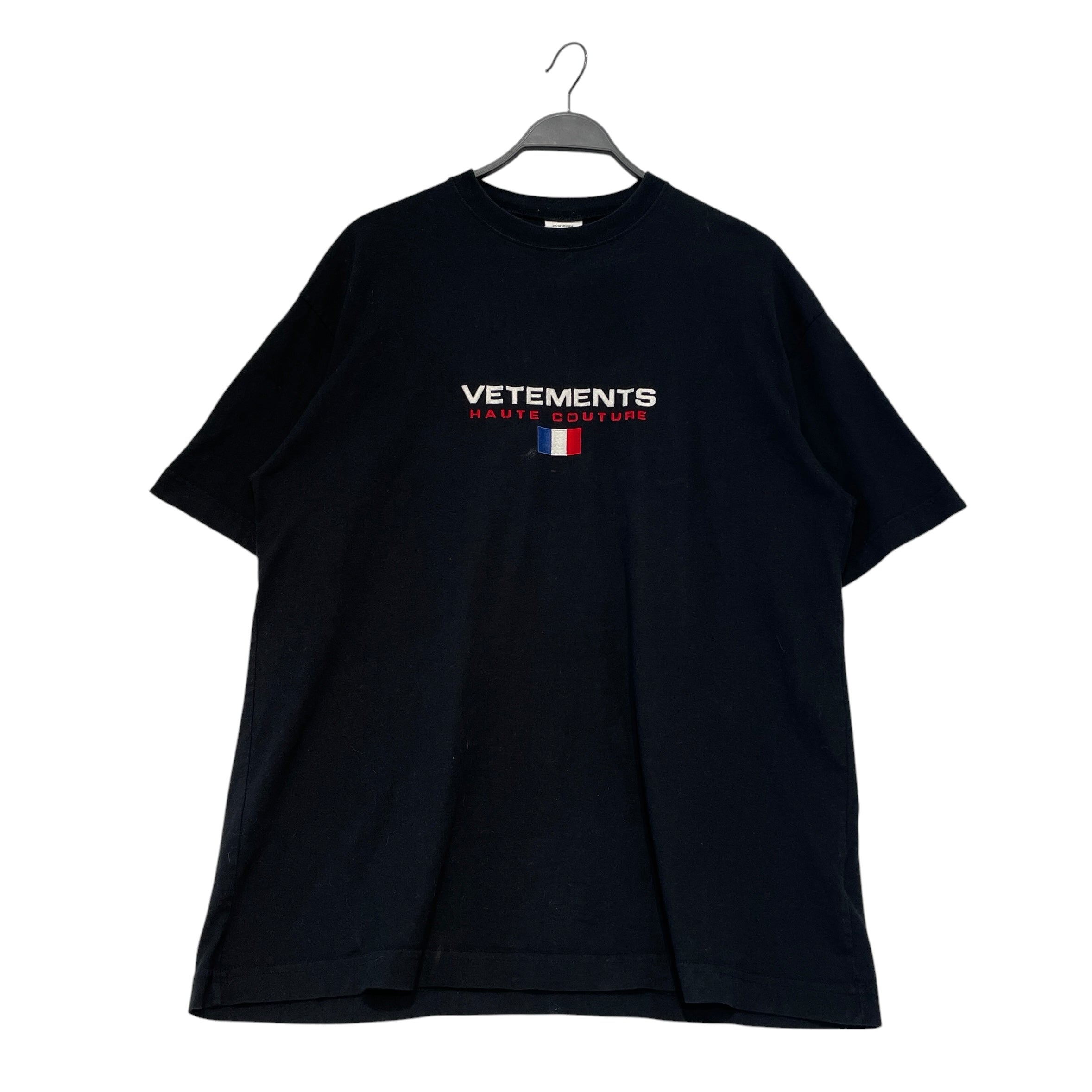 VETEMENTS/T-Shirt/XS/Cotton/BLK/Haute Couture French Flag Tee view 1