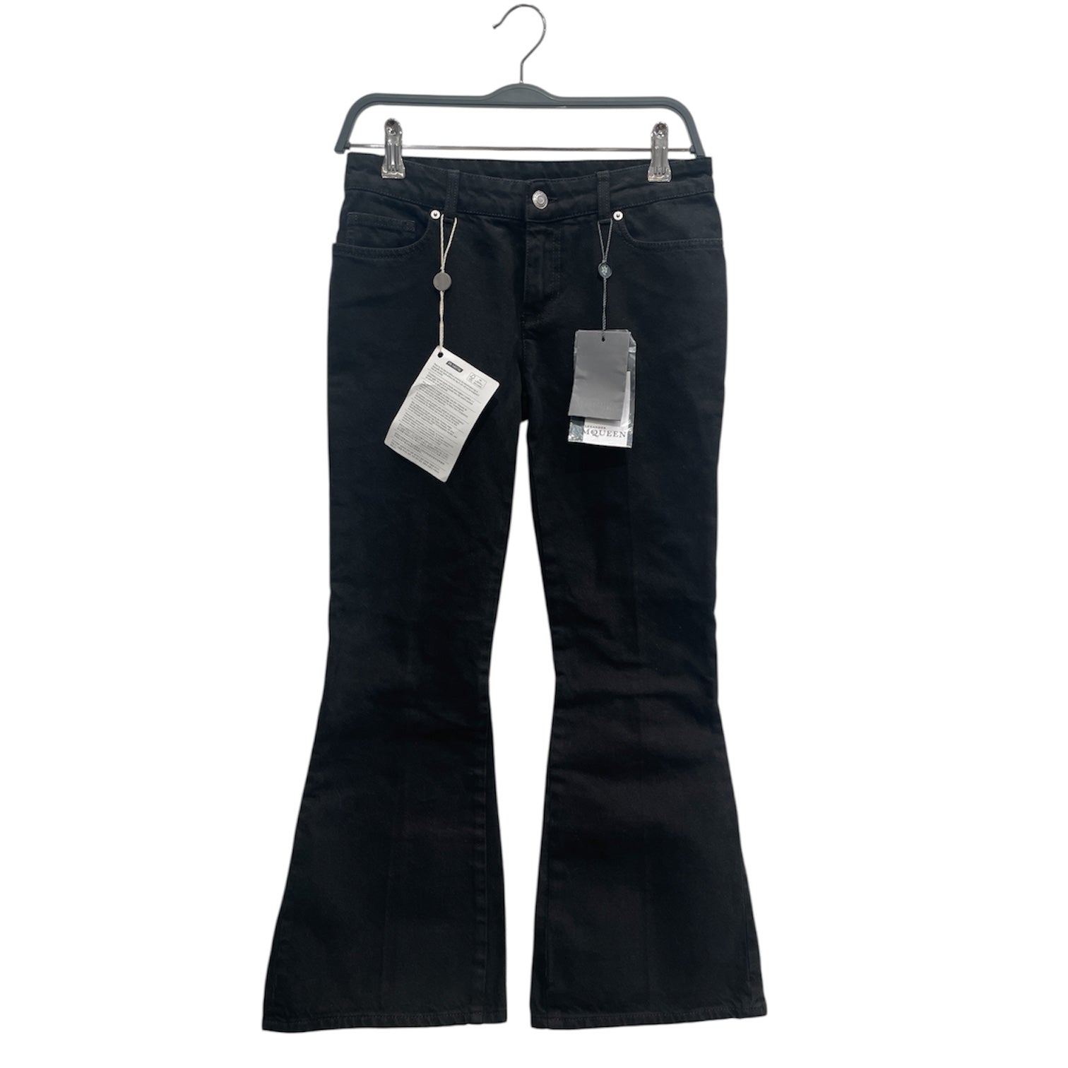 Alexander McQueen/Bootcut Pants/38/Denim/BLK/PANELED FLARE JEANS view 2