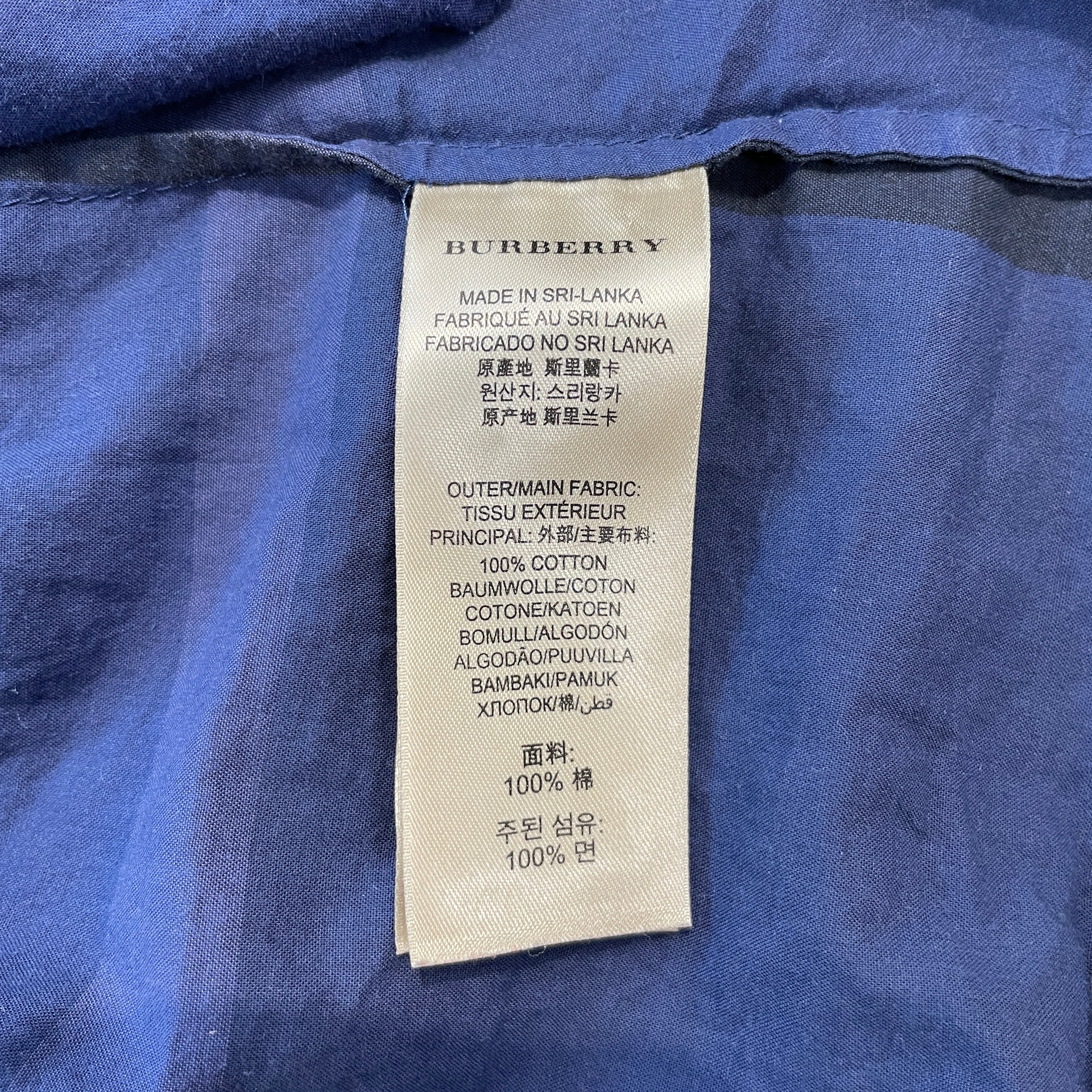 BURBERRY LONDON/Flannel Shirt/S/Plaid/Cotton/NVY/BURBERRY RUFFLED BUTTON UP view 4