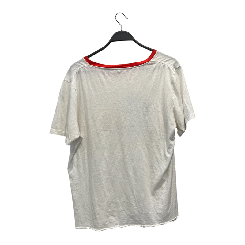 SAINT LAURENT/T-Shirt/L/Cotton/WHT/Graphic/waiting for sunset