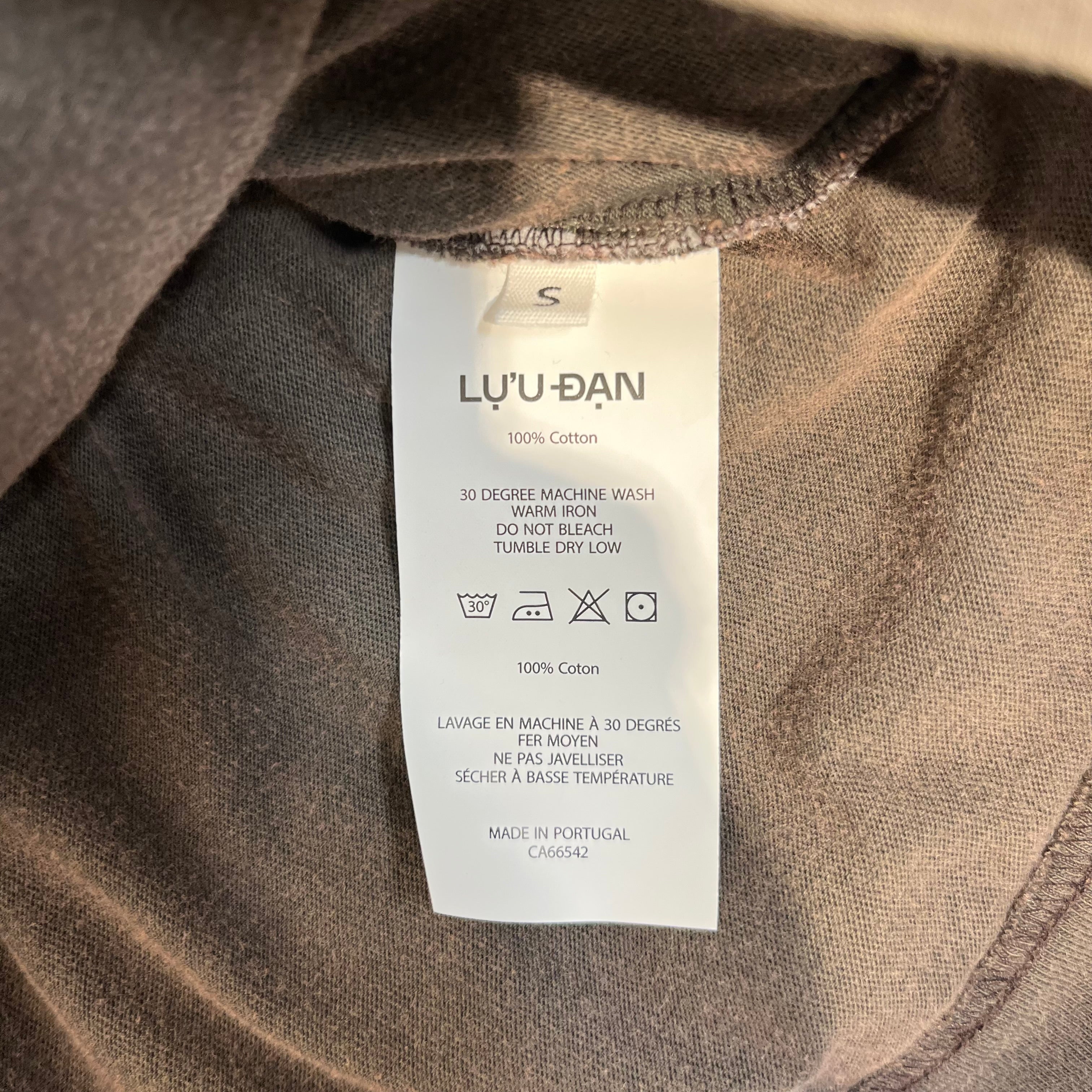 LU'U DAN/T-Shirt/S/Cotton/BRW/ view 4