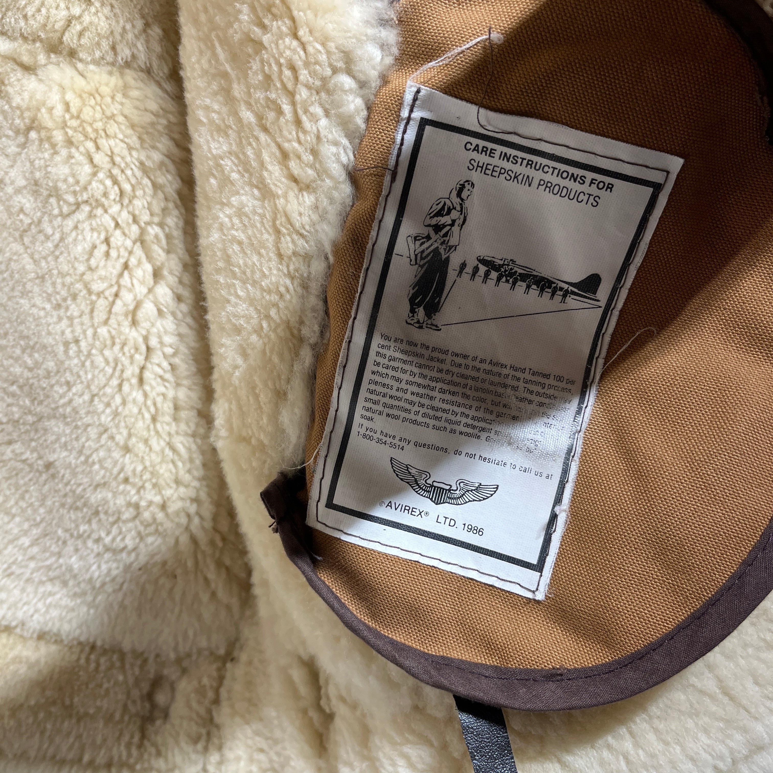 AVIREX/Leather Jkt/46/Sheepskin/BRW/sheepskin jacket view 7