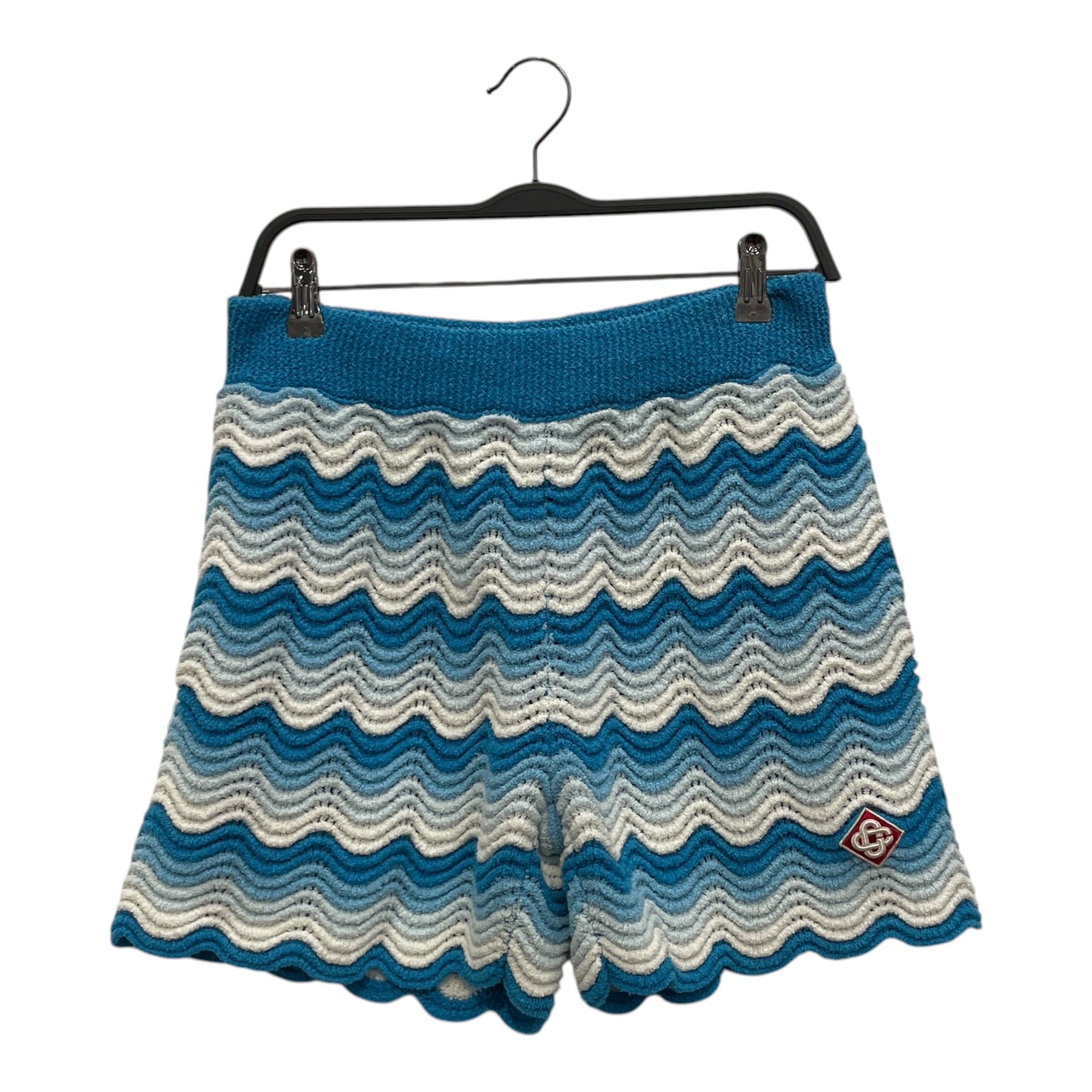 CASABLANCA/Shorts/M/All Over Print/Cotton/BLU/WAVY BOUCLE PATTERN view 1