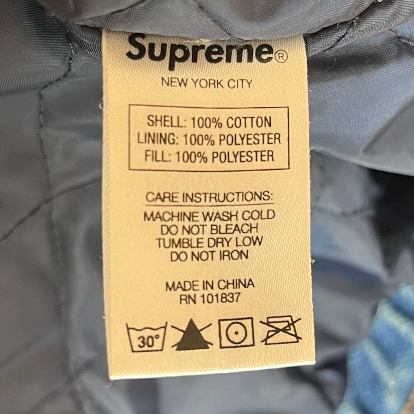 Supreme/Denim Jkt/L/Denim/BLU/All Over Print/CHECKS EMBROIDERED JACKET view 4