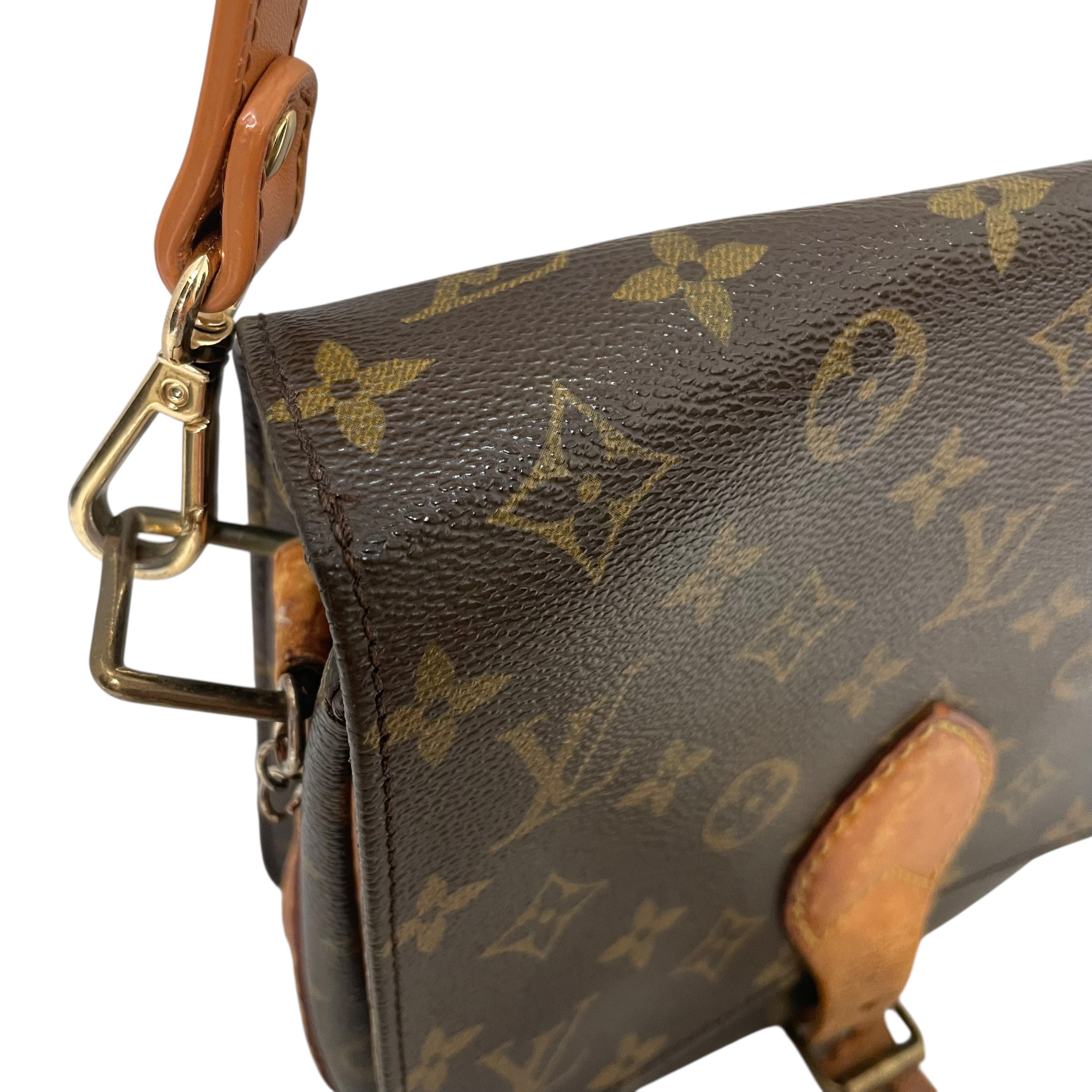LOUIS VUITTON/Cross Body Bag/OS/Monogram/Leather/BRW/Monogram Cartouchiere view 6