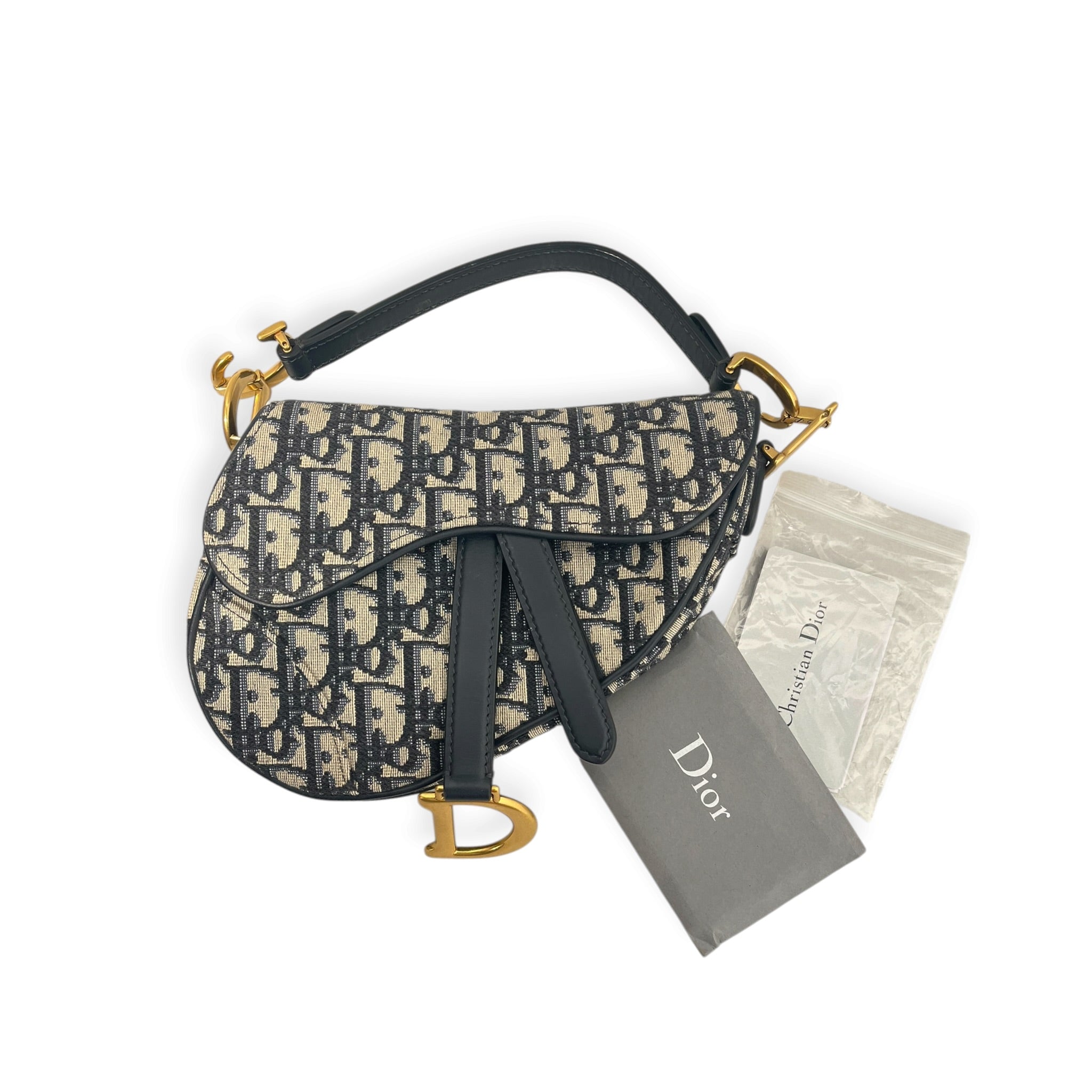 Christian Dior/Bag/Monogram/Cotton/NVY/MINI SADDLE BAG OBLIQUE view 7